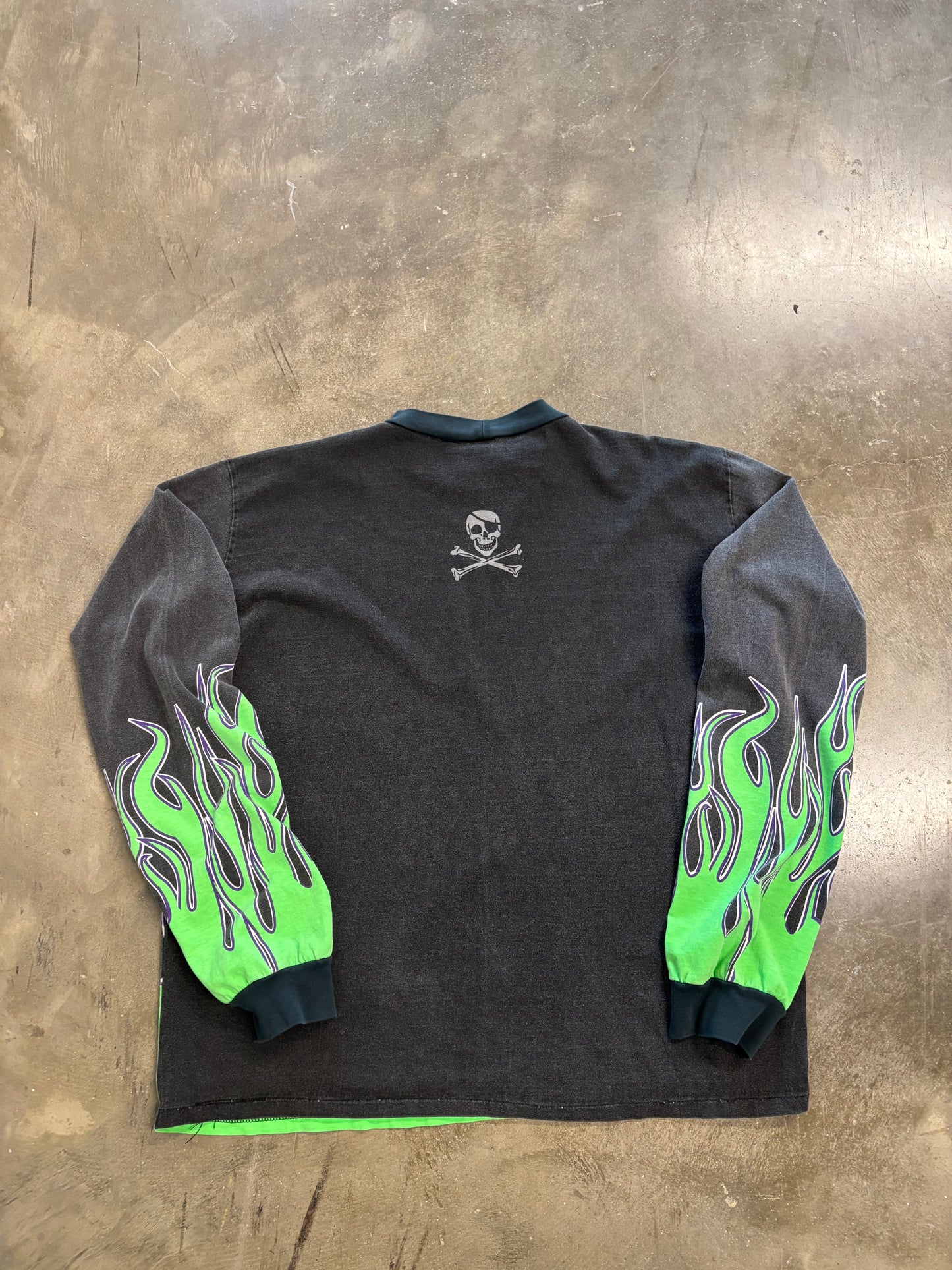 Vintage Grave Digger Flame Long sleeve shirt size Large