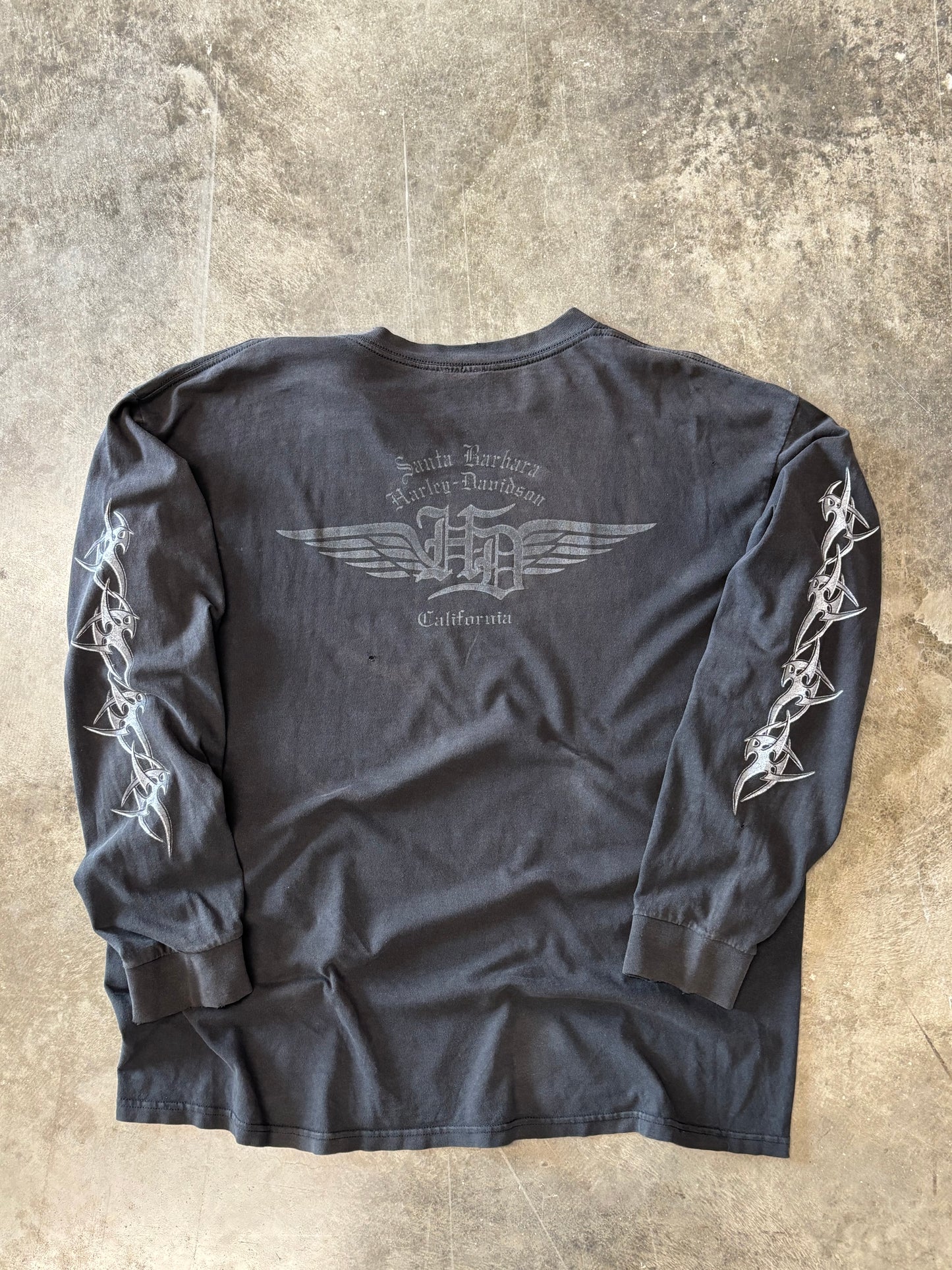 Vintage Harley Davidson Barbed Wire long sleeve size xxl