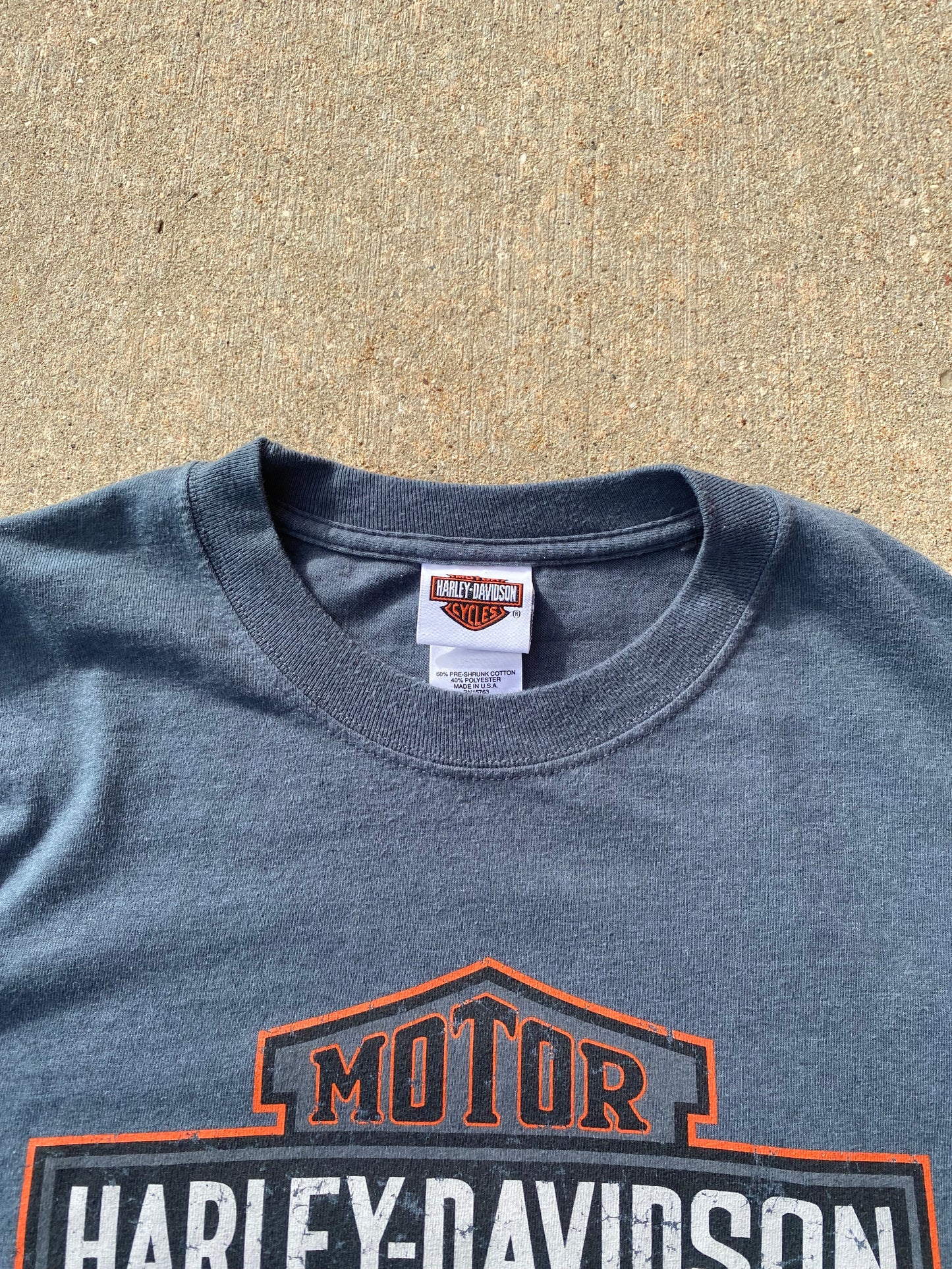 Harley Davidson Grey Flame Long sleeve size large