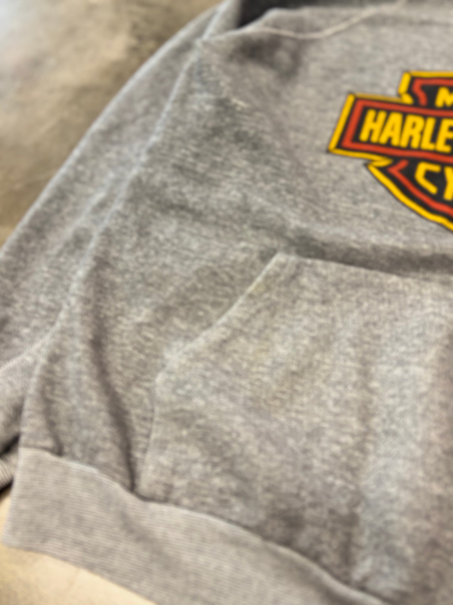 Vintage 80’s Harley Davidson shield logo hoodie size large