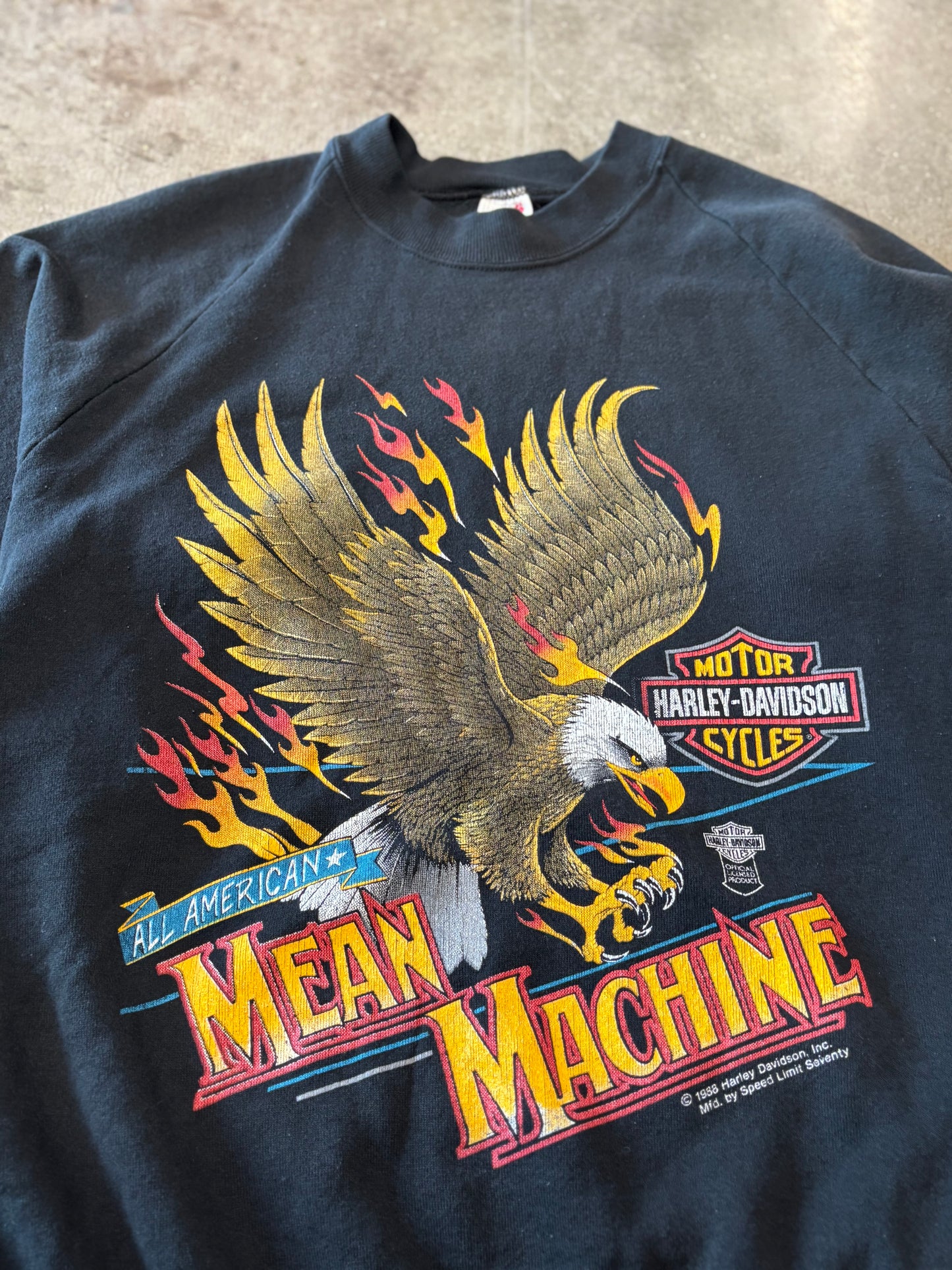 Vintage Harley Davidson Mean Machine sweatshirt size XL
