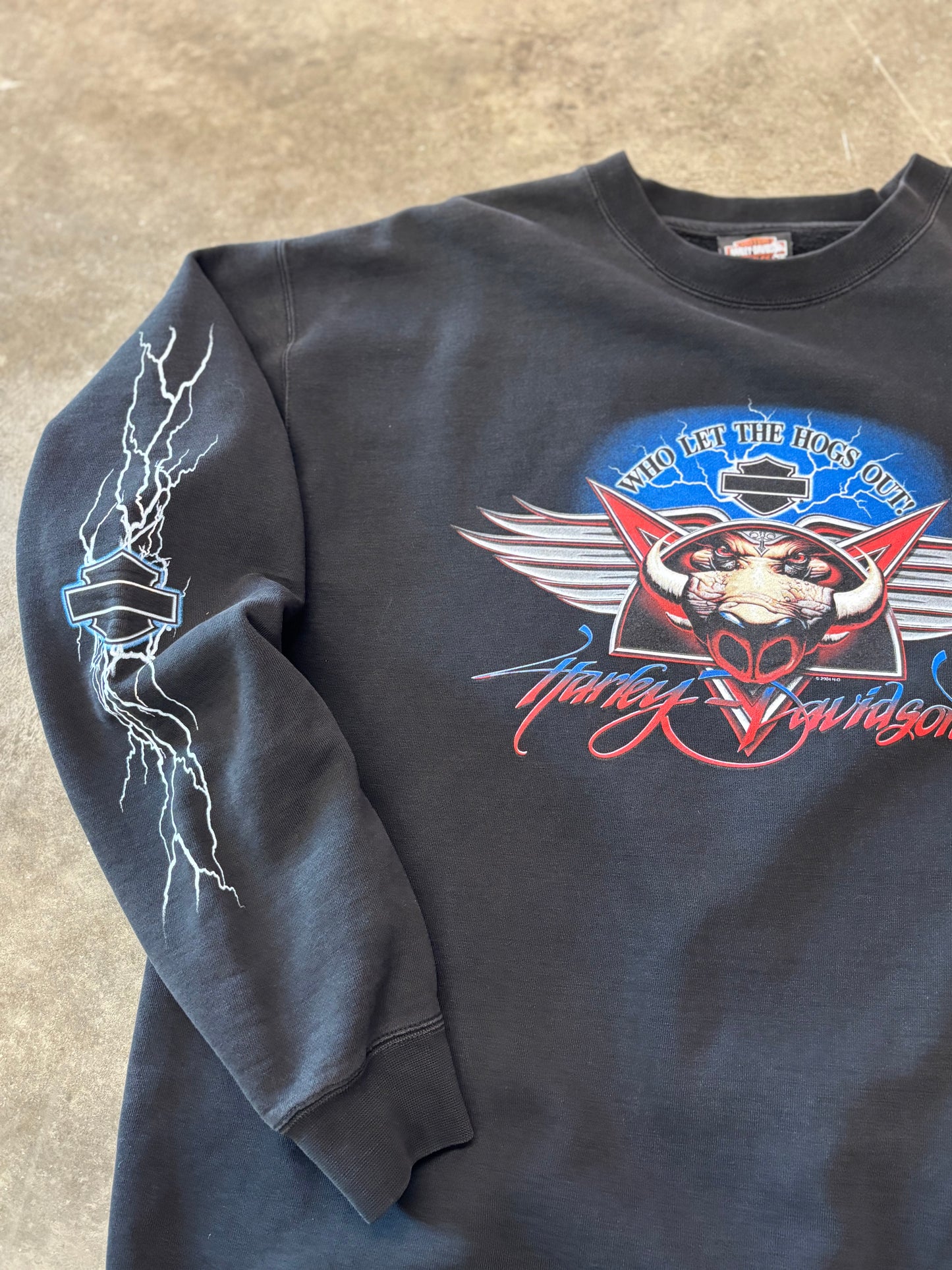 Vintage Harley Davidson lightning sweatshirt size Extra large