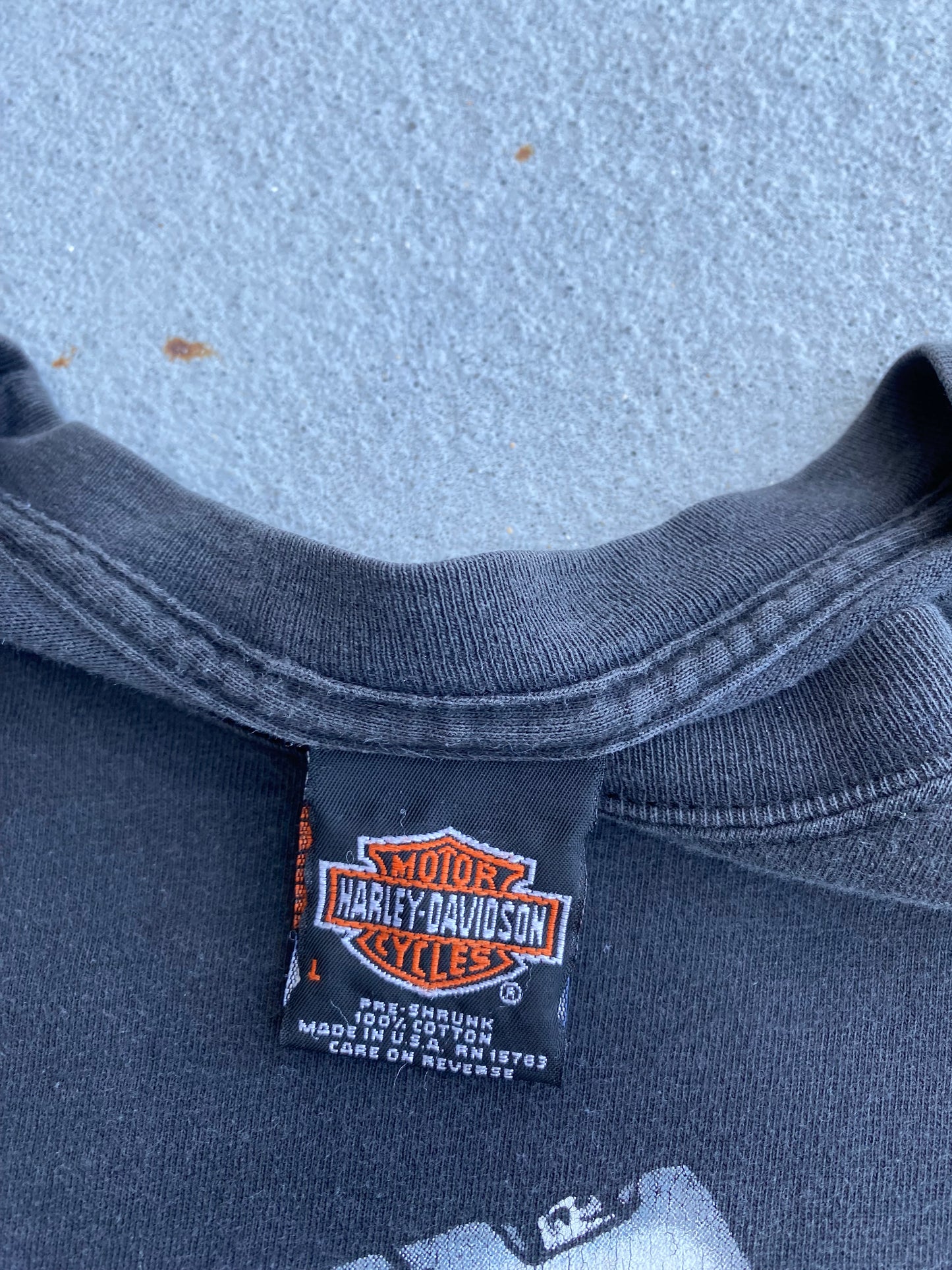 Vintage Harley Davidson Flame Shovel-head Long sleeve Size Large