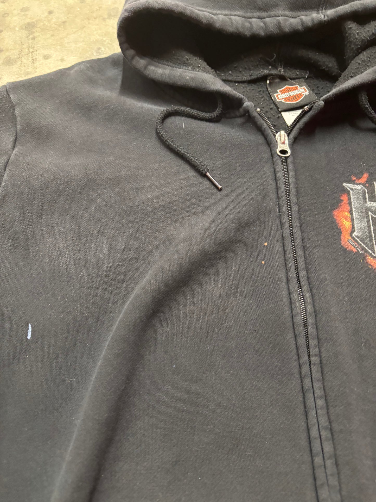 Harley Davidson flame zip up 2XL