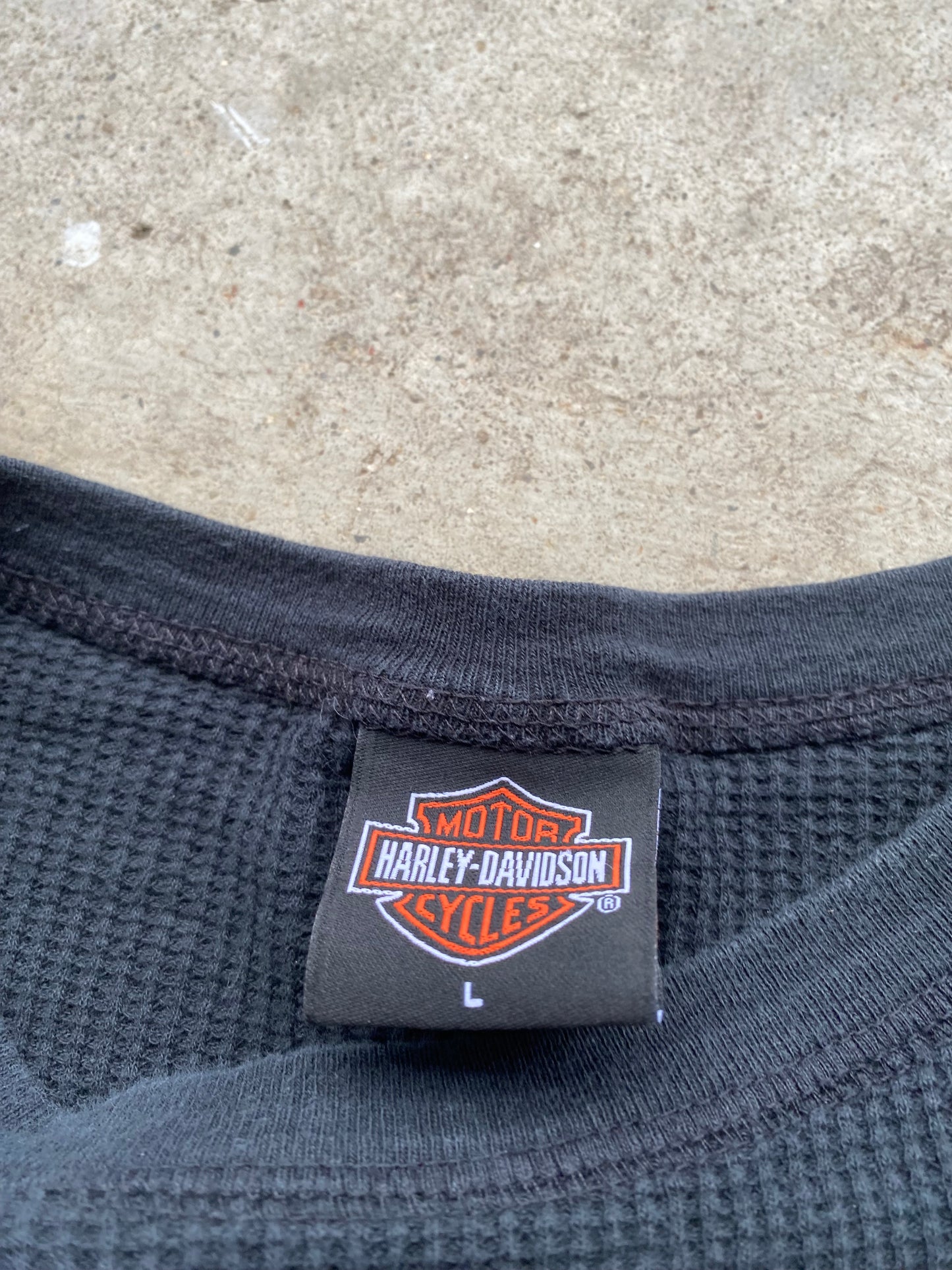 Vintage Harley Davidson Boxy Thermal Size Large