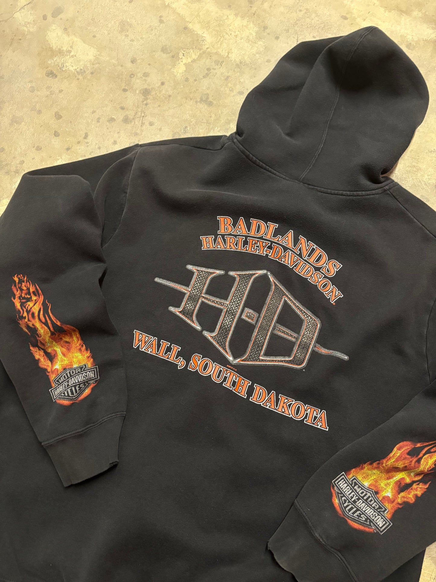 Harley Davidson flame zip up 2XL
