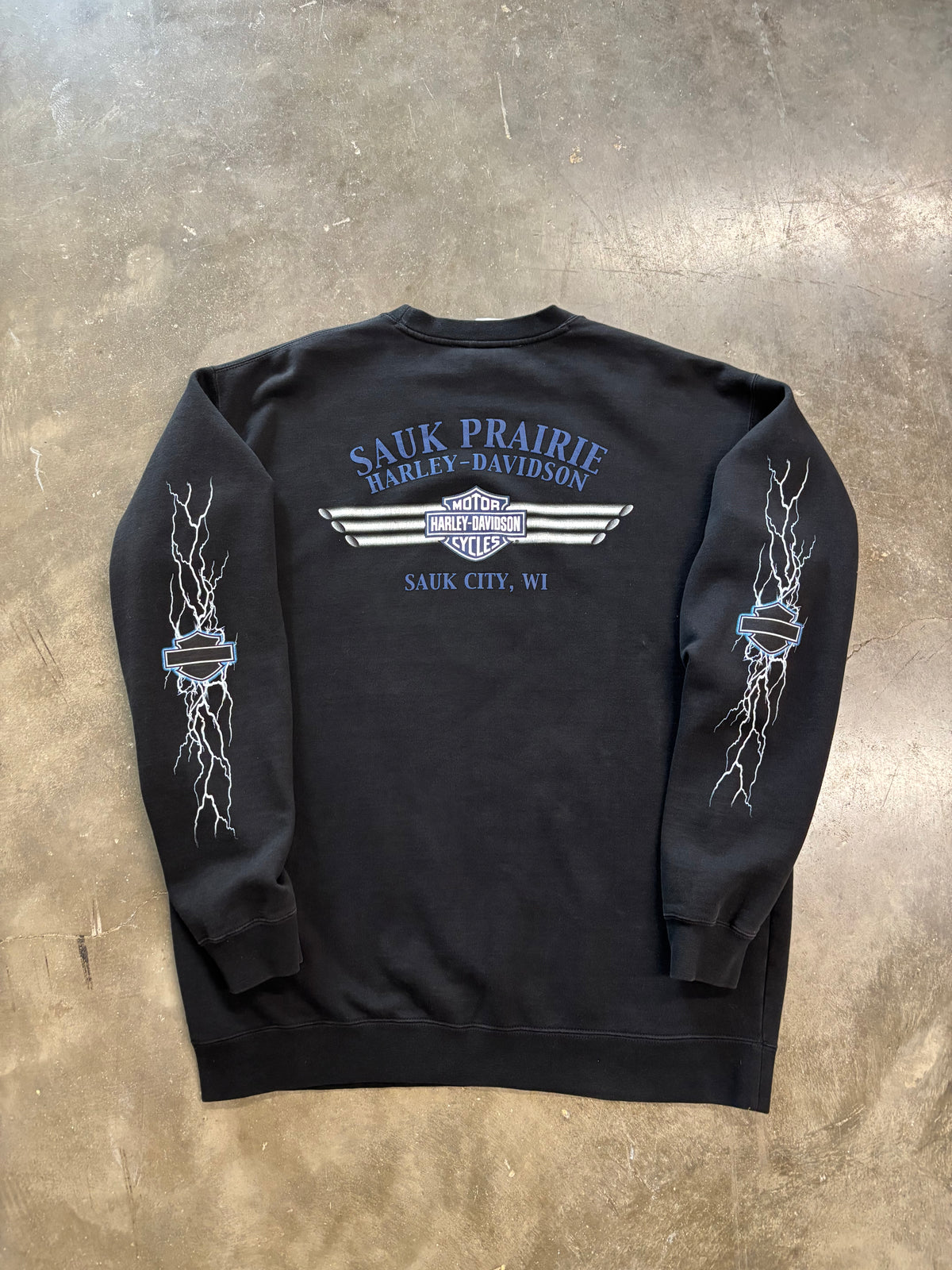 Vintage Harley Davidson lighting sweatshirt size large