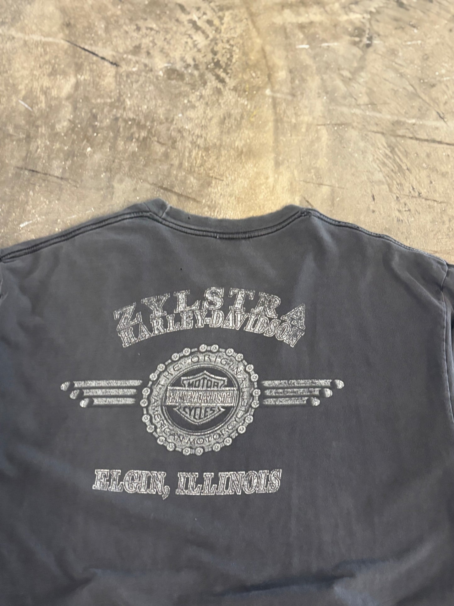Vintage Faded Clapped Wolf Harley Davidson shirt size xxl