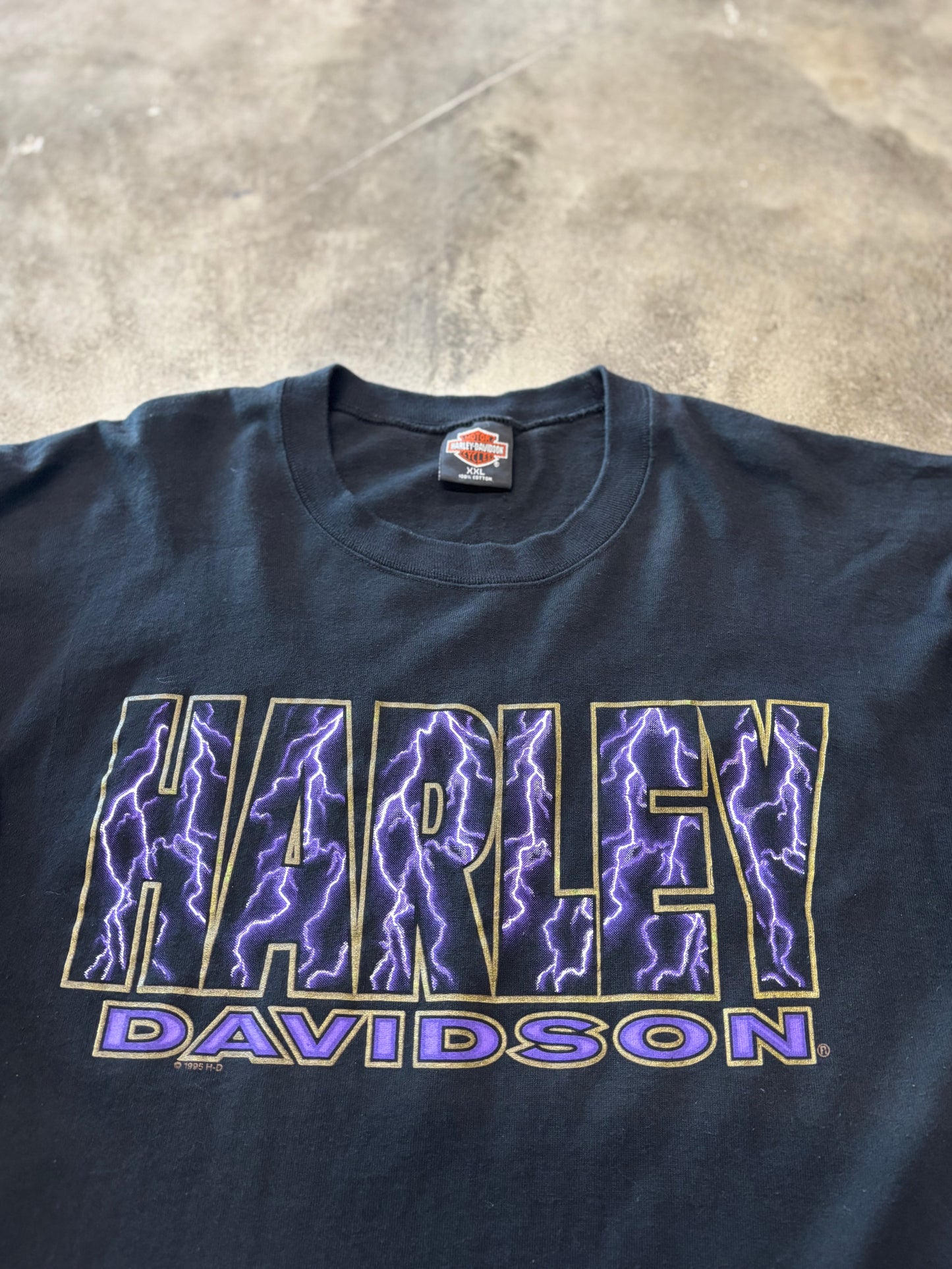 Vintage Harley Davidson Purple Lightning long sleeve size xxl