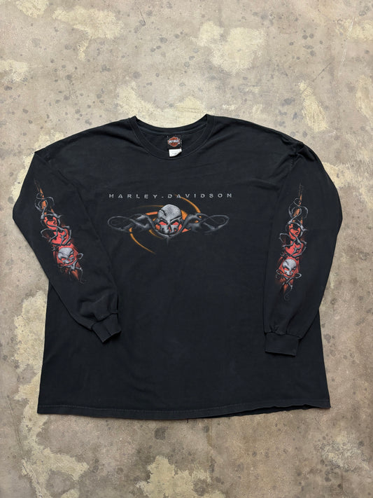 Vintage Harley Davidson skull long sleeve shirt size XXXL
