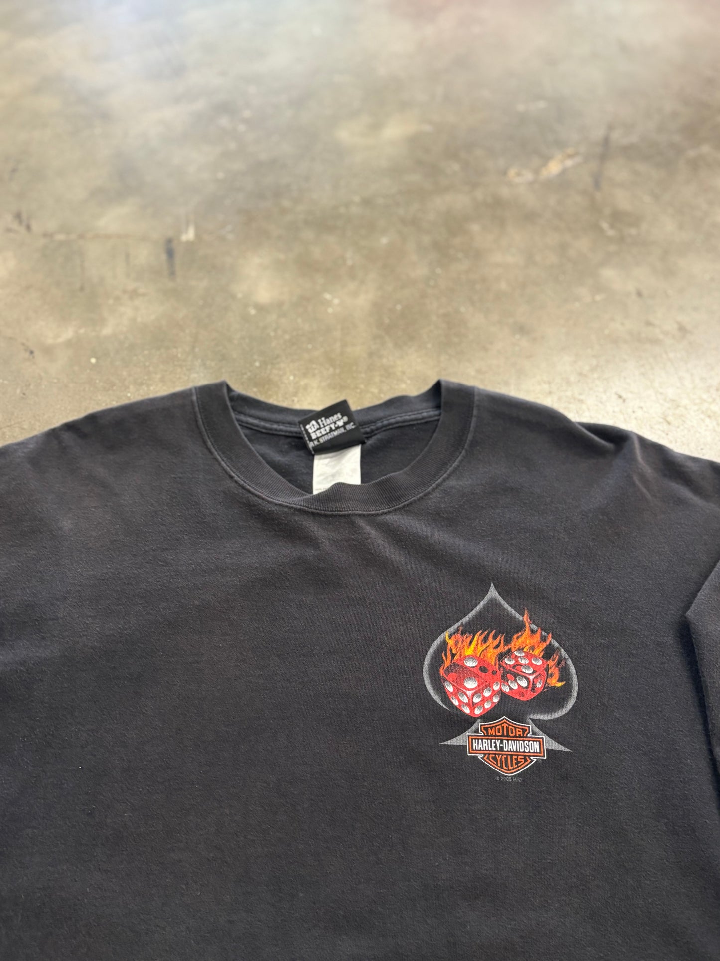 Vintage Harley Davidson Dice poker long sleeve size xl