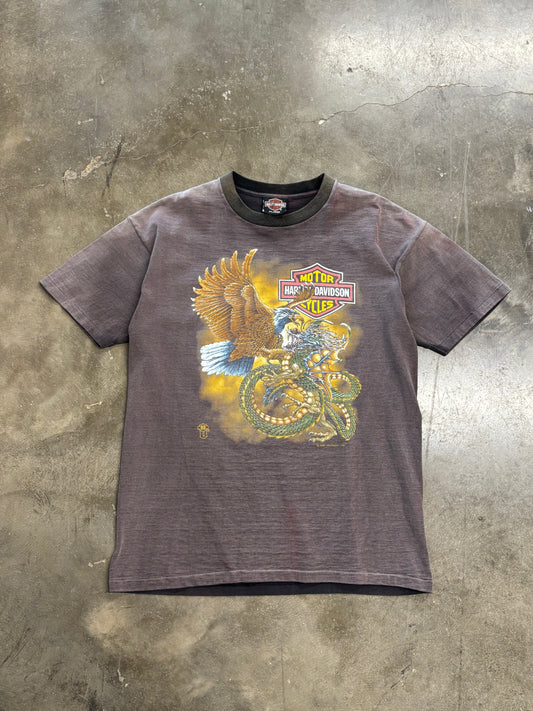 Vintage Harley Davidson Faded out Eagle dragon shirt size extra large