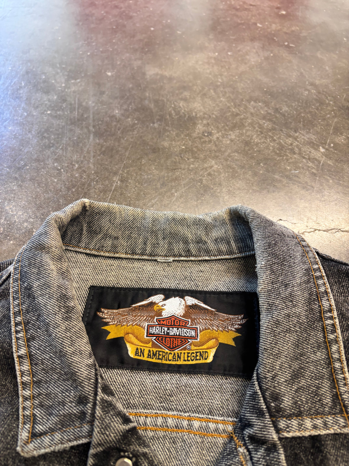 Vintage Harley Davidson Denim Jacket size large