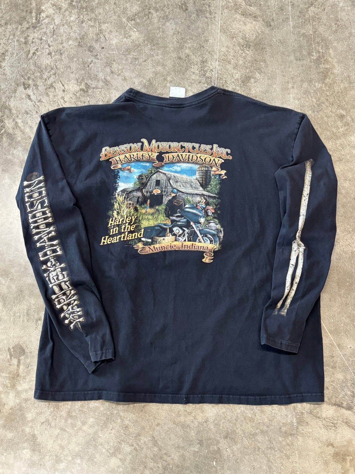 Harley Davidson skeleton long sleeve size 3xL