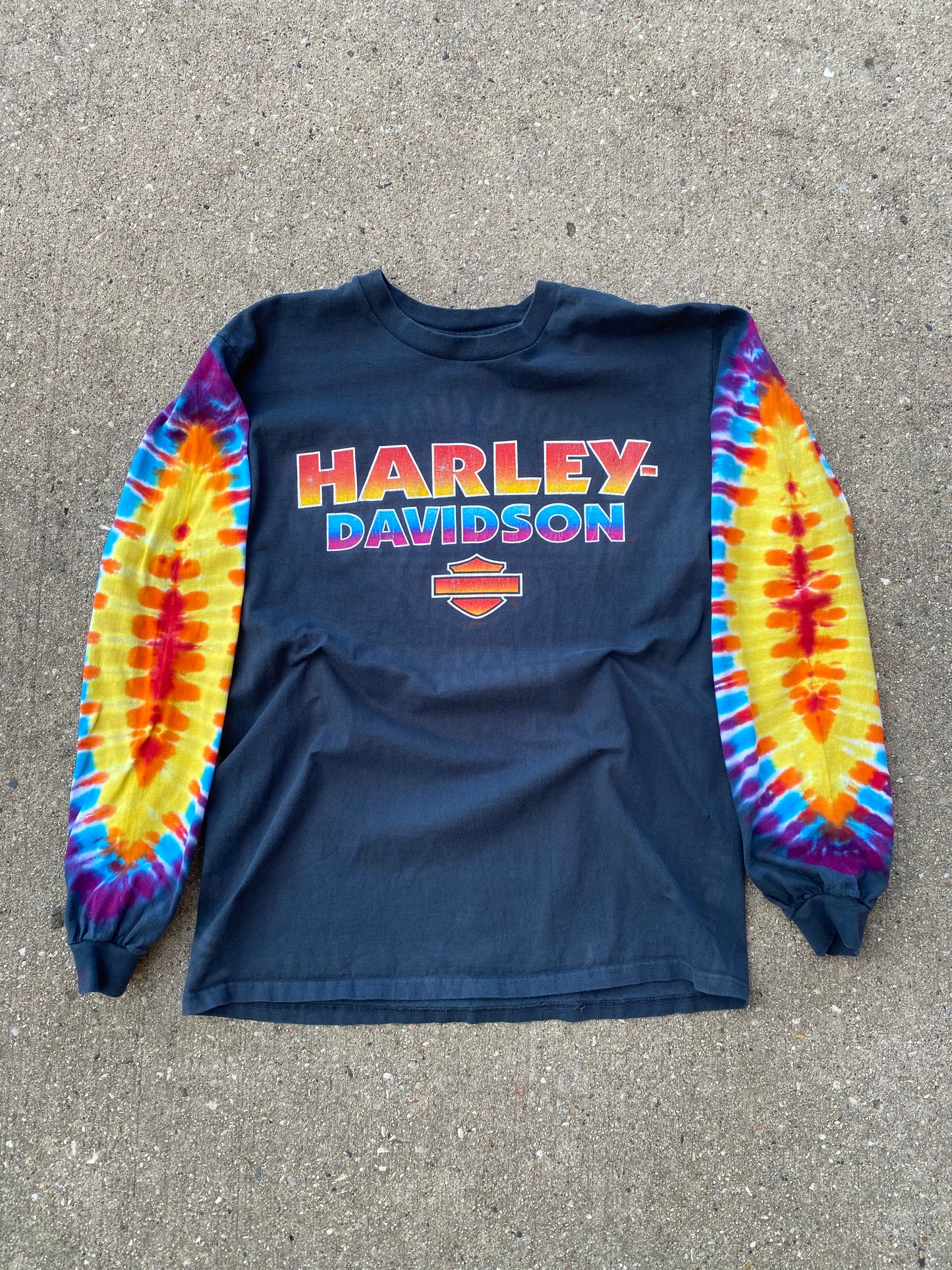 Vintage Harley Davidson Rainbow Long sleeve shirt size large
