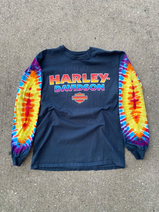 Vintage Harley Davidson Rainbow Long sleeve shirt size large