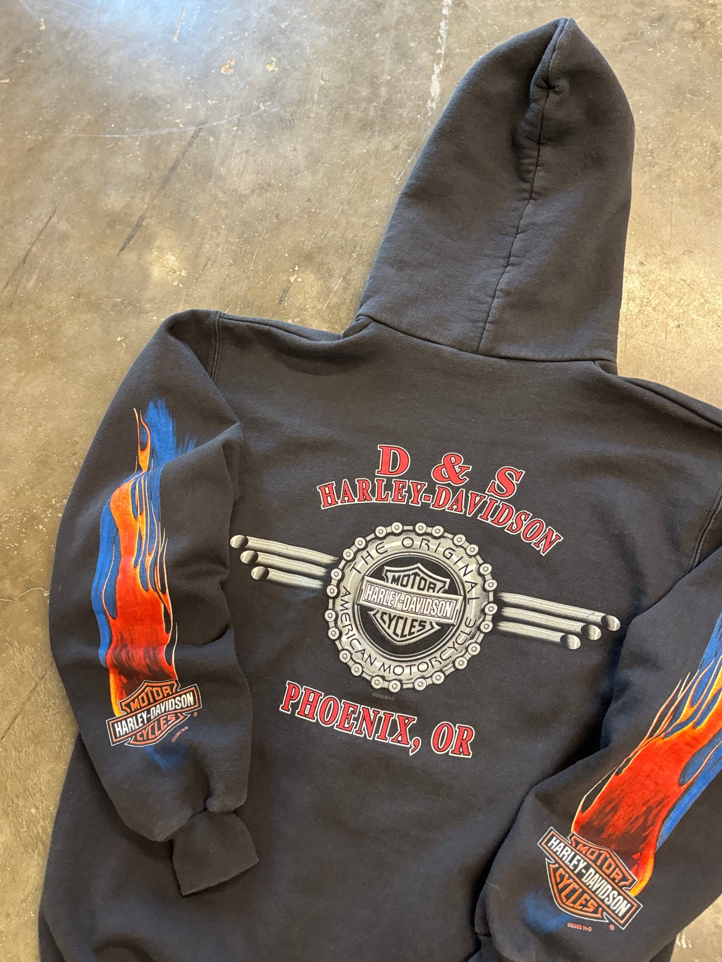 Vintage Harley Davidson Flaming Eagle hoodie size medium