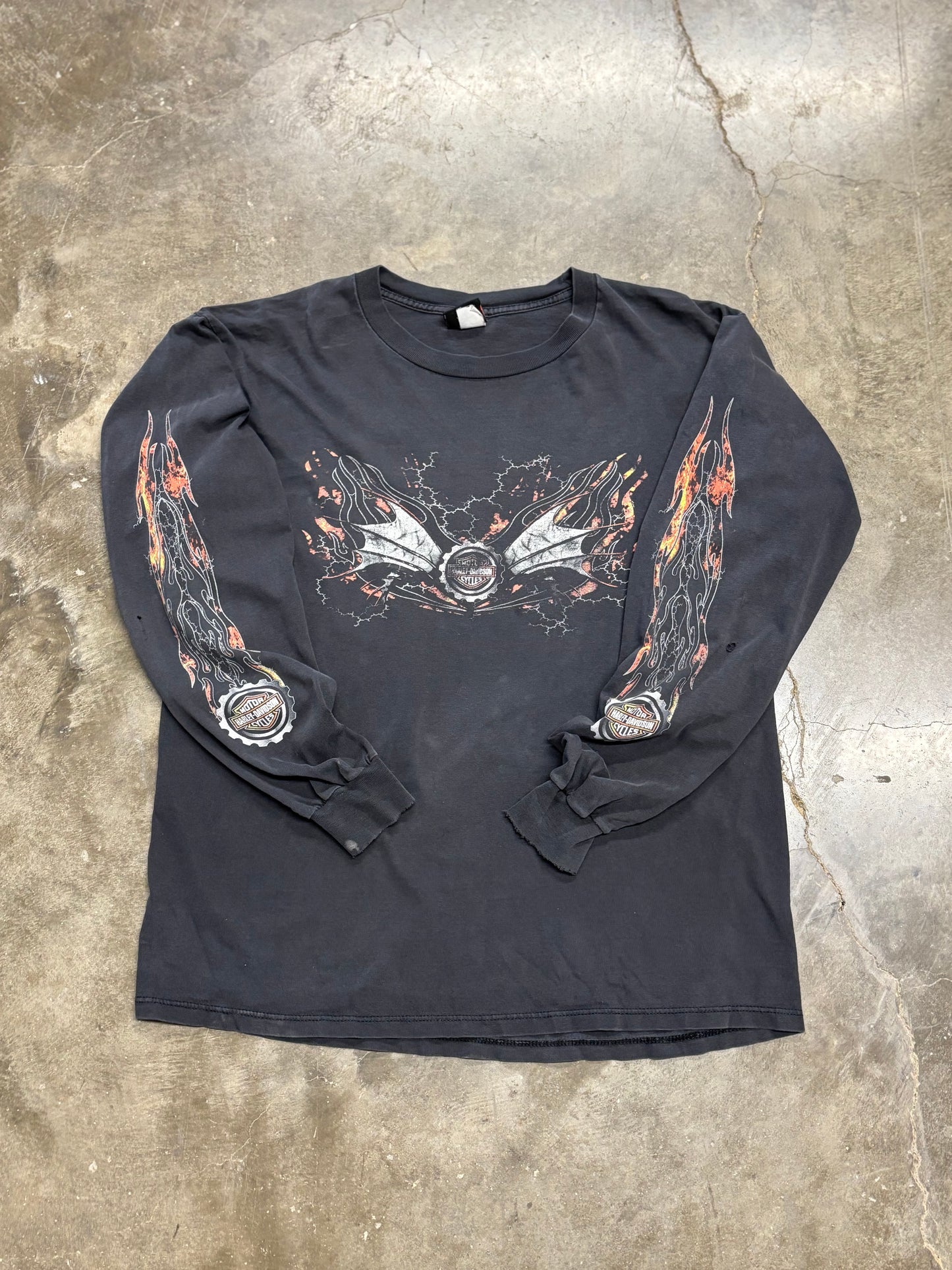 Vintage Harley Davidson batwing long sleeve size xl