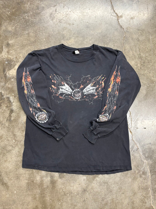 Vintage Harley Davidson batwing long sleeve size xl