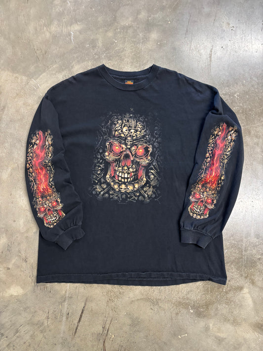 Hot Leathers Skull long sleeve shir size xxl