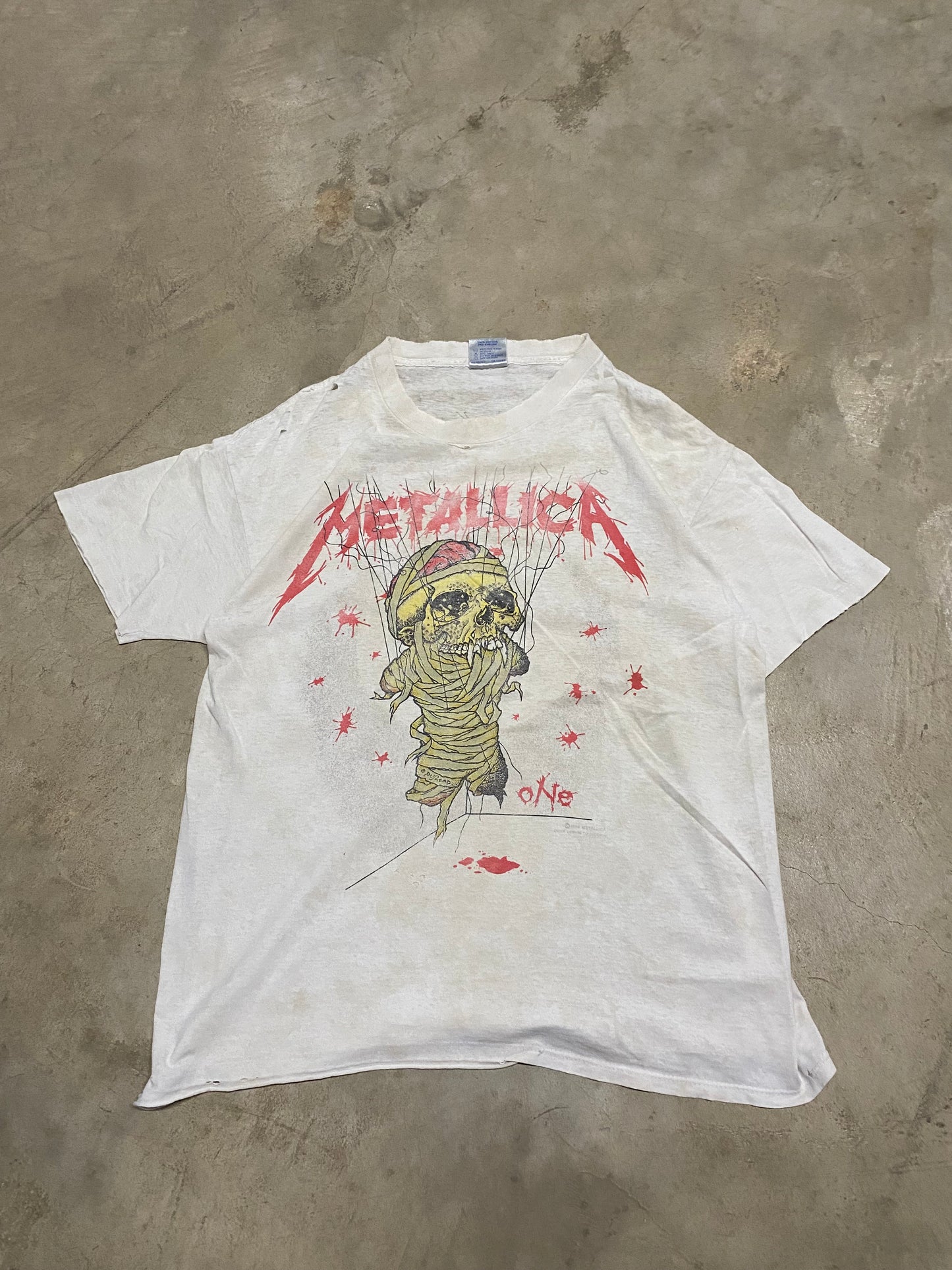 Vintage Metallica Pushead One shirt Size XL Thrashed