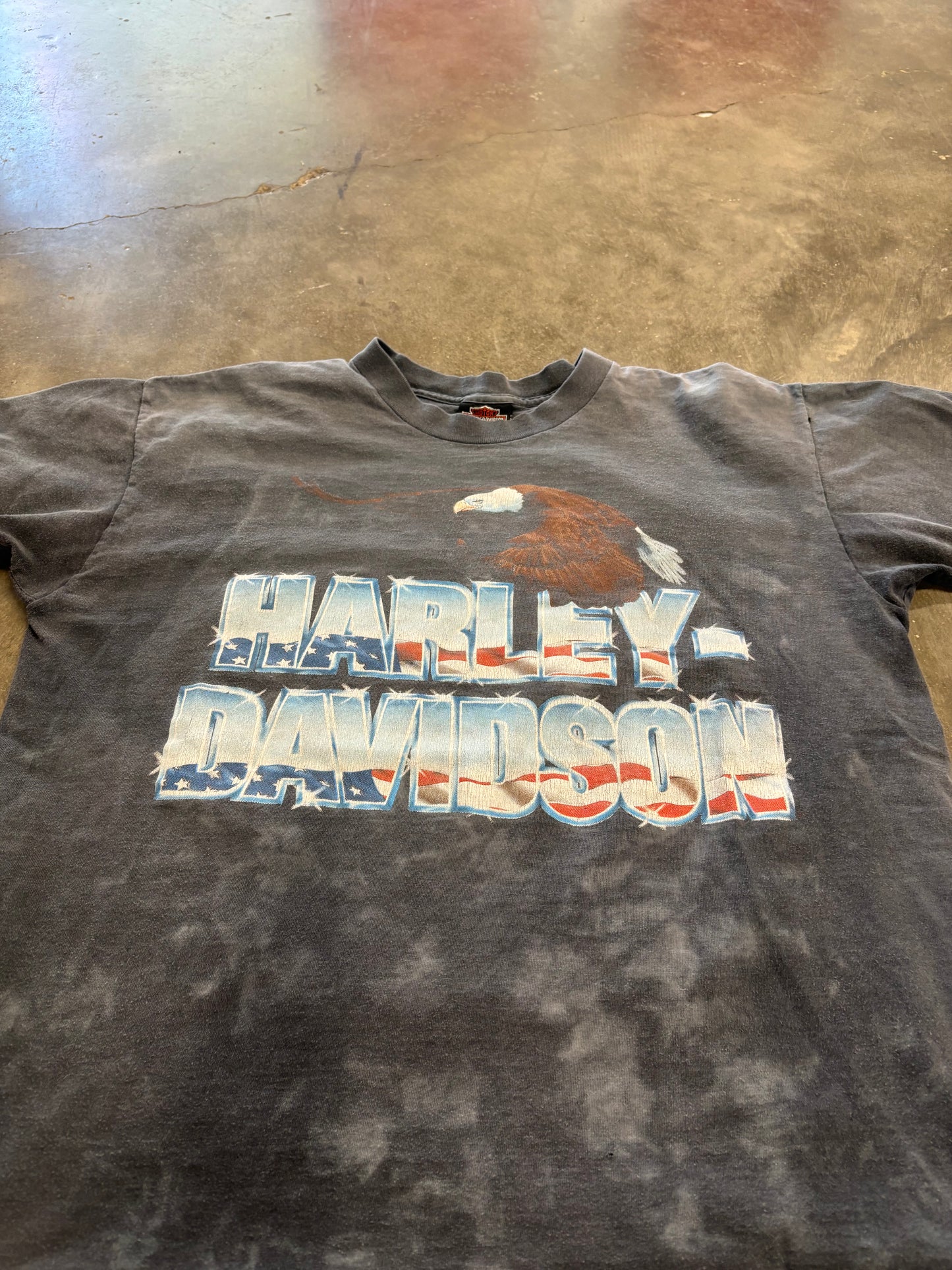Vintage Fragment Faded Harley Davidson Eagle shirt size large