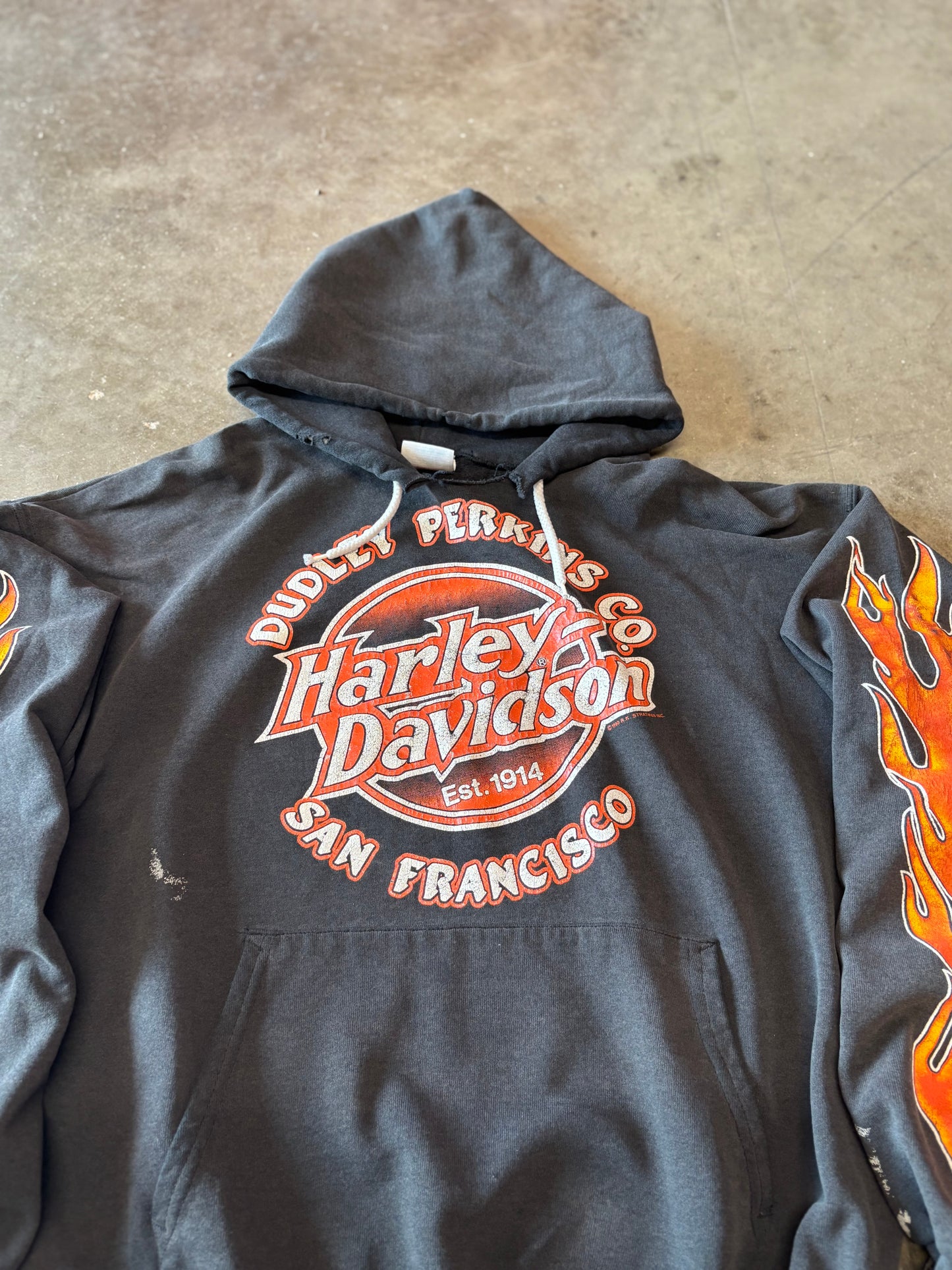 Vintage Harley Davidson Dudley Perkins Hoodie size extra large