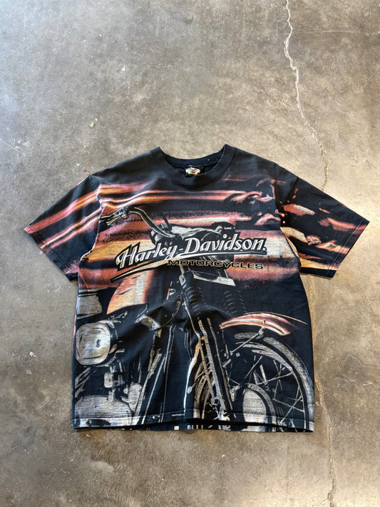 Vintage Harley Davidson AOP shirt size large