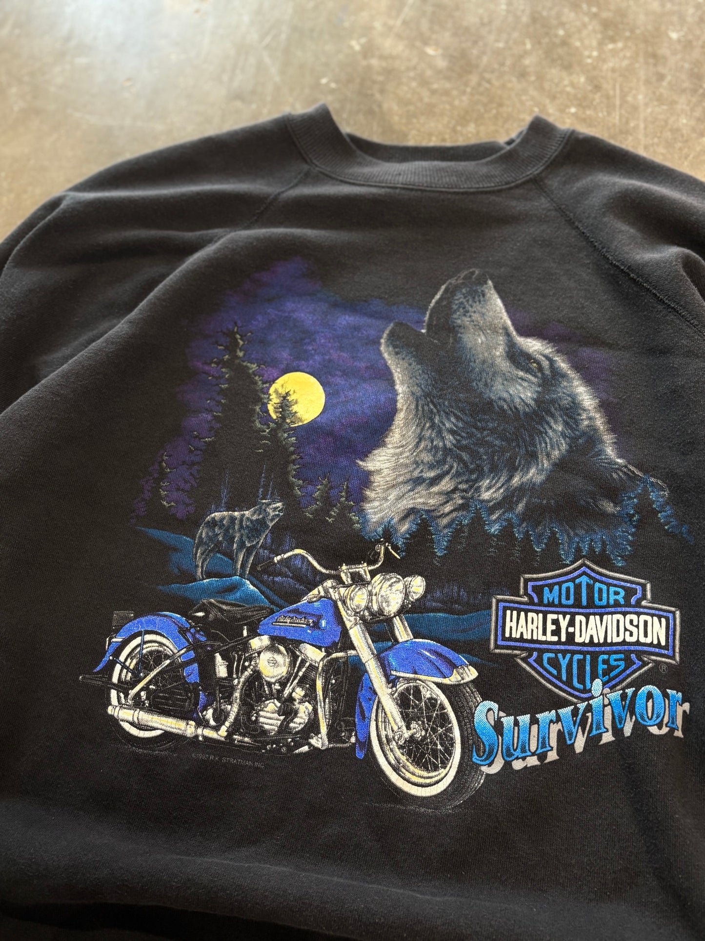 Vintage Harley Davidson wolf sweatshirt size extra large