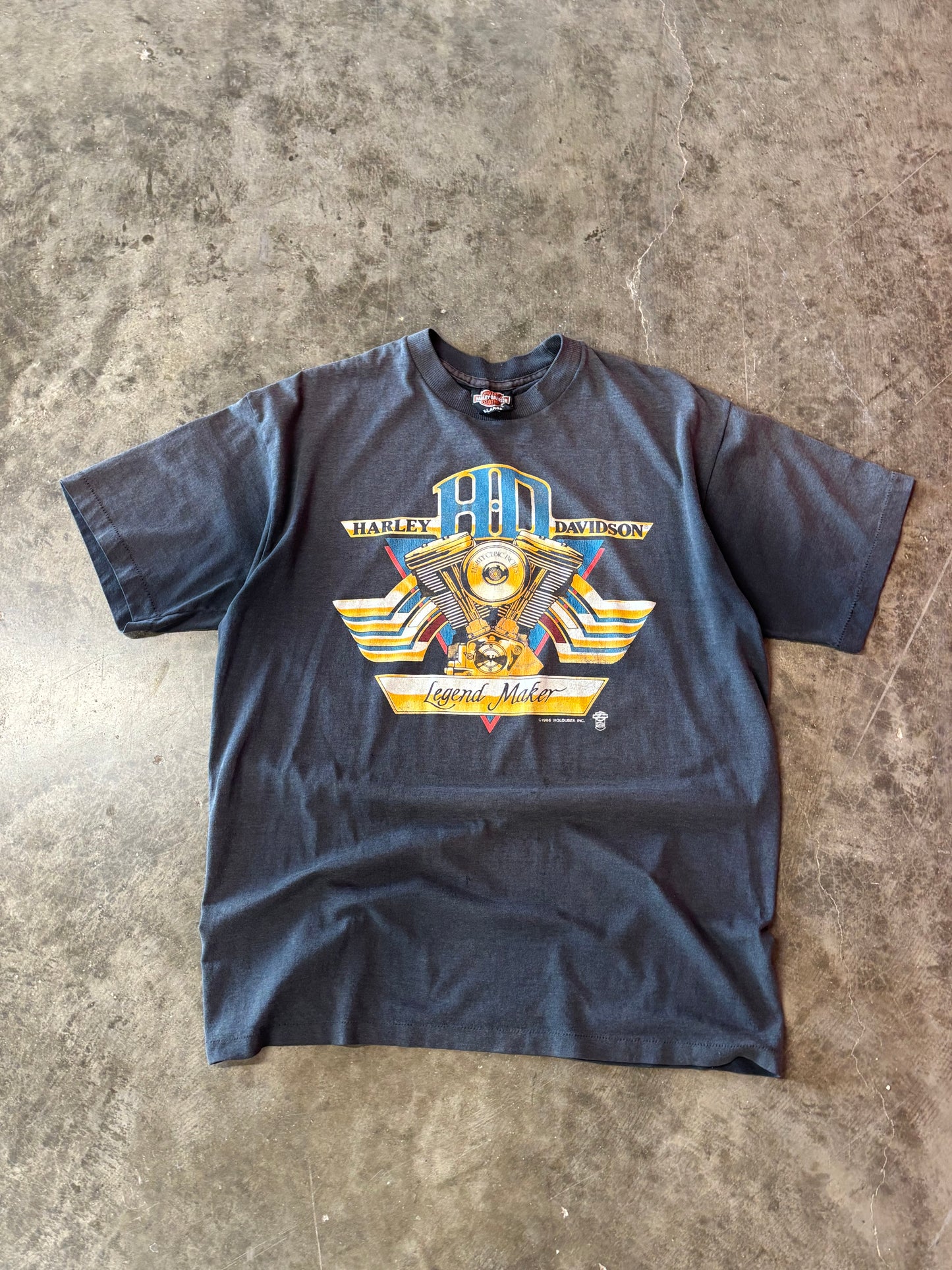 Vintage Harley Davidson v twin fader size xl