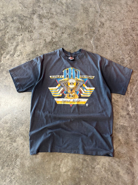 Vintage Harley Davidson v twin fader size xl