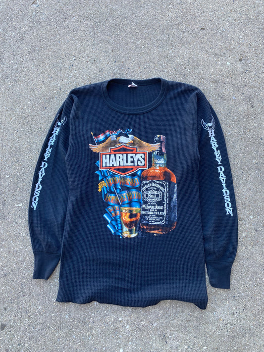 Vintage Harley Davidson Jack Daniel’s Thermal Long sleeve size extra large shirt