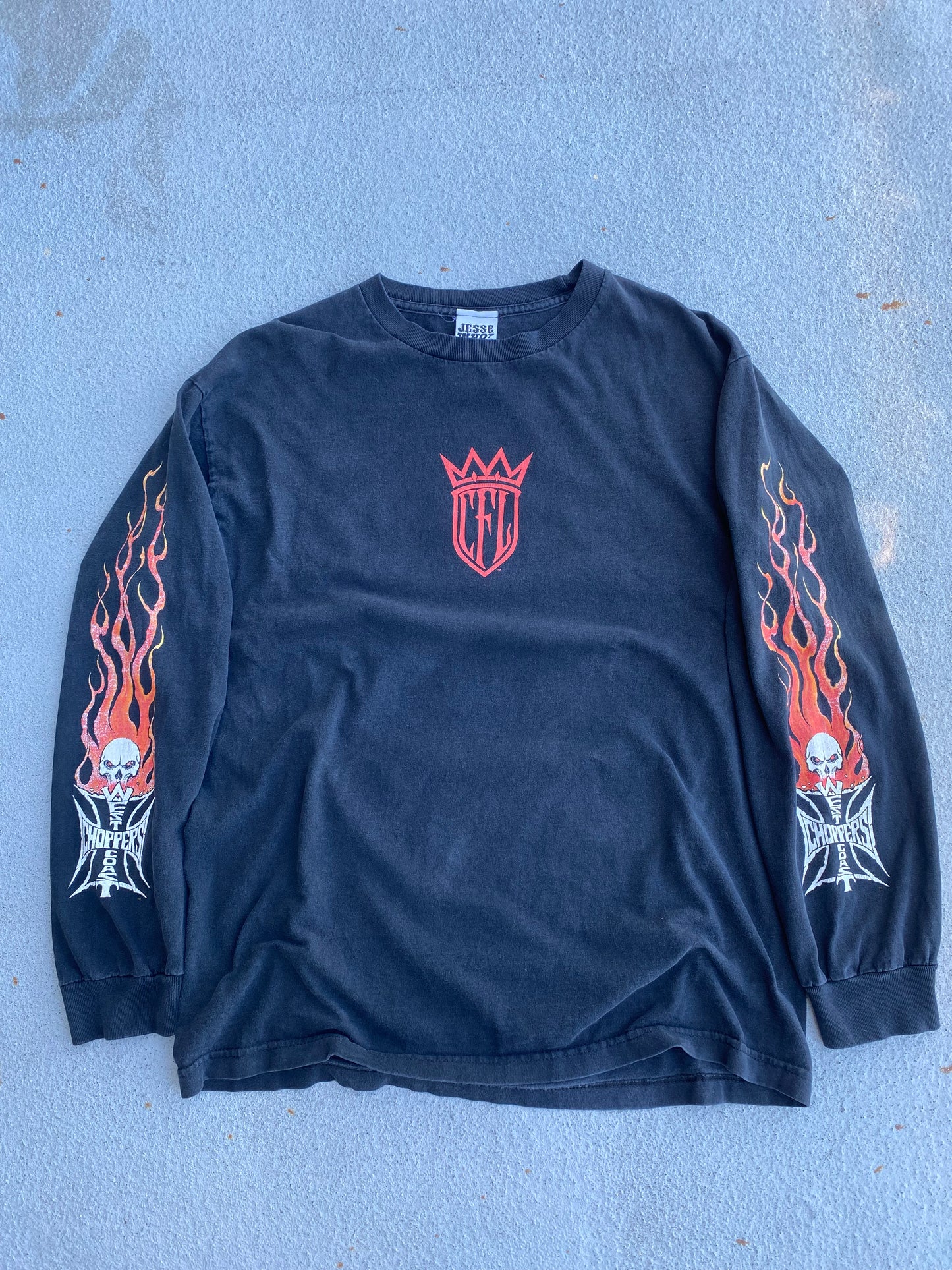 Vintage West Coast Choppers Flame Long Sleeve Size Large