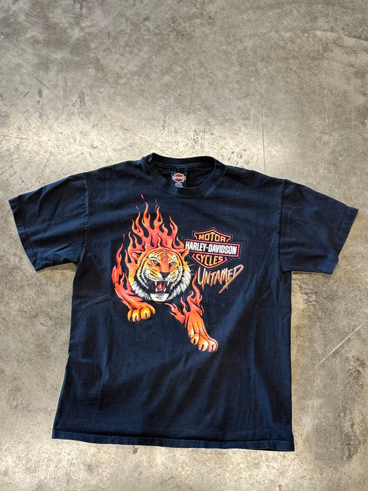 Vintage Harley Davidson Untamed Tiger shirt size large