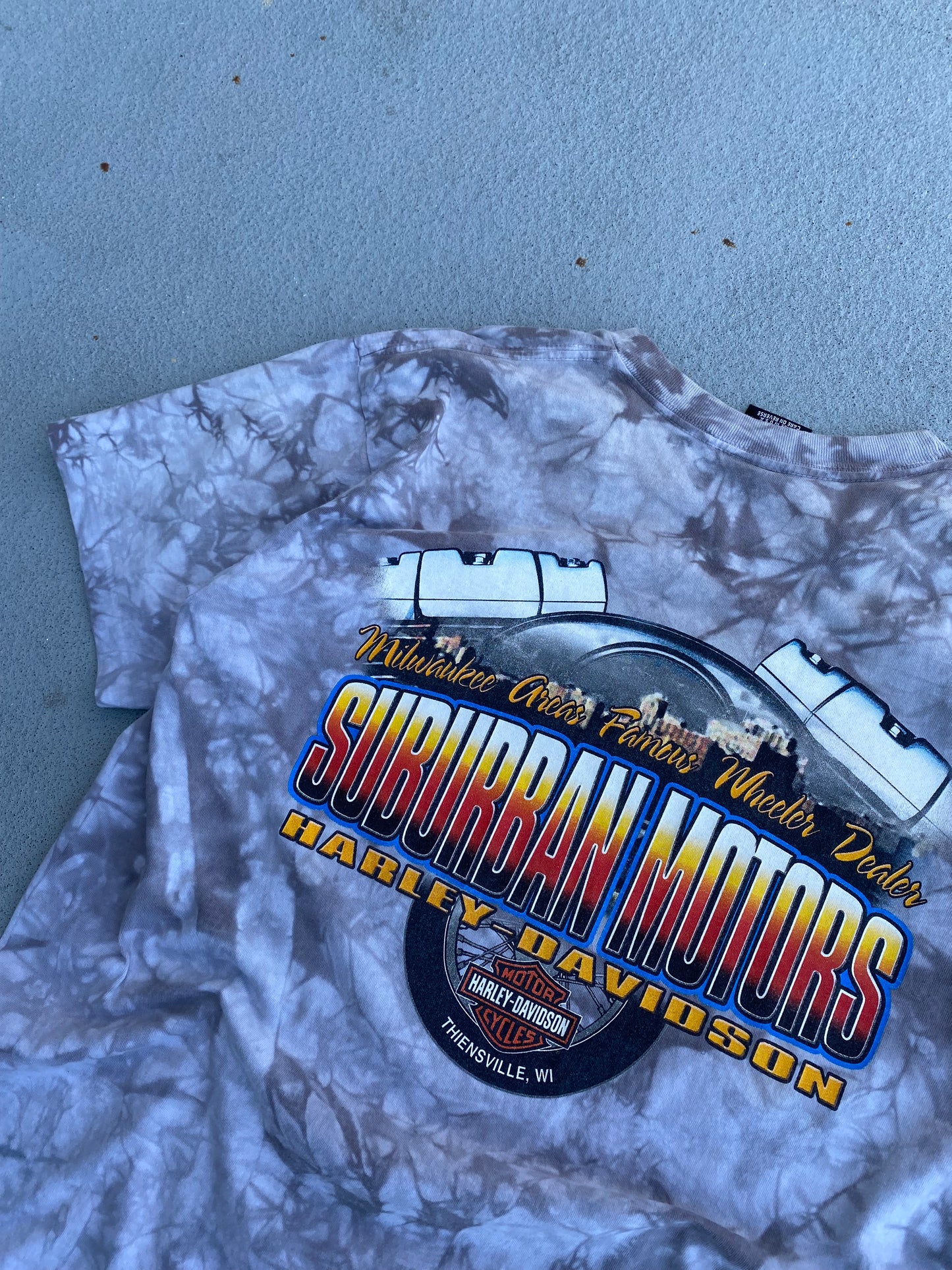 Harley Davidson Skull Tie Dye shirt Size Large