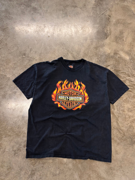 Vintage Harley Davidson Flame ball size xxl