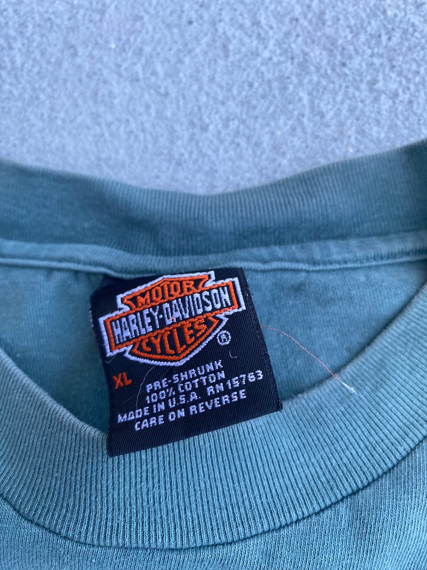 Vintage Harley Davidson green shirt Size XL