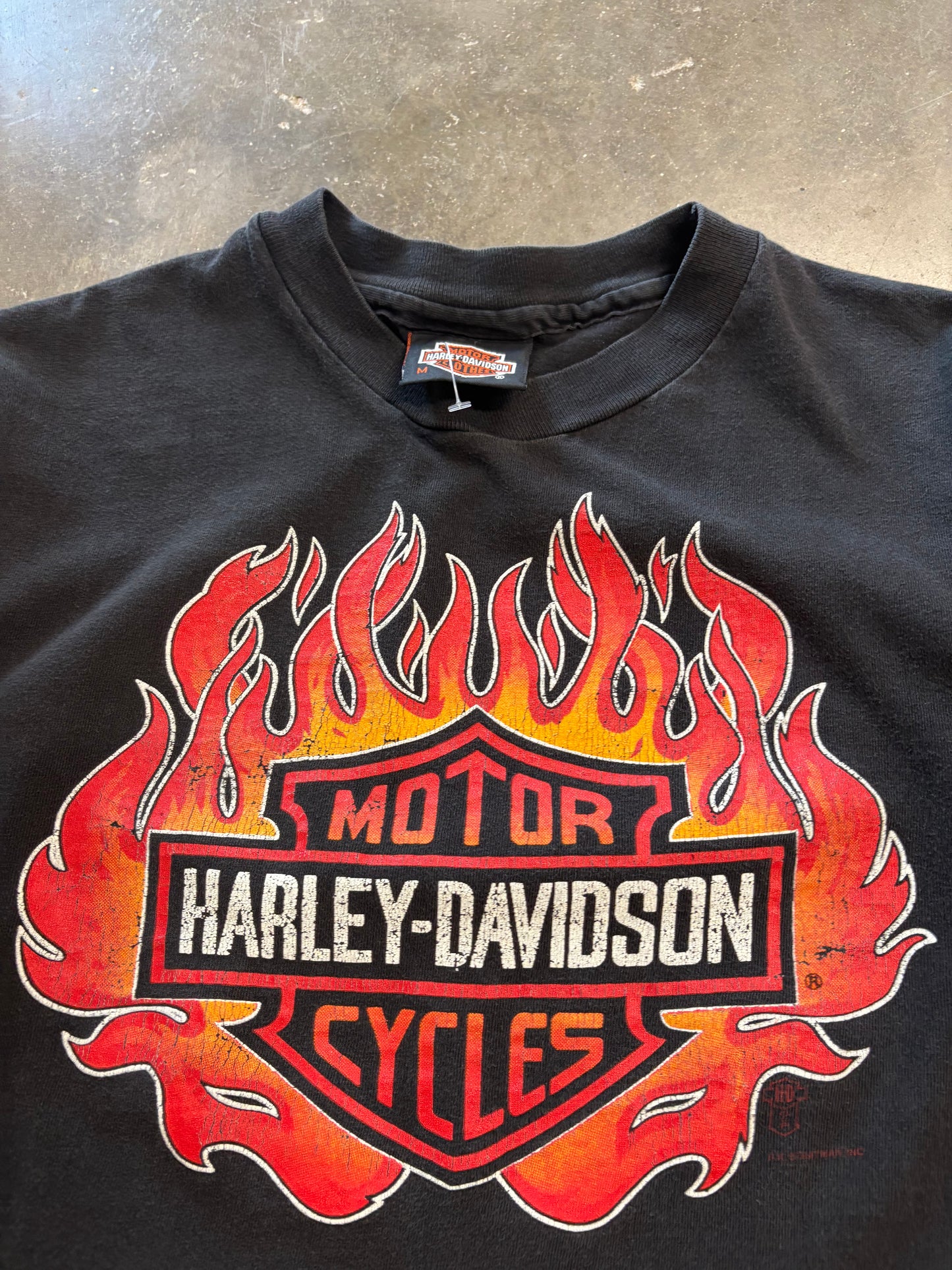 Vintage Harley Davidson Flame Ball shirt size medium