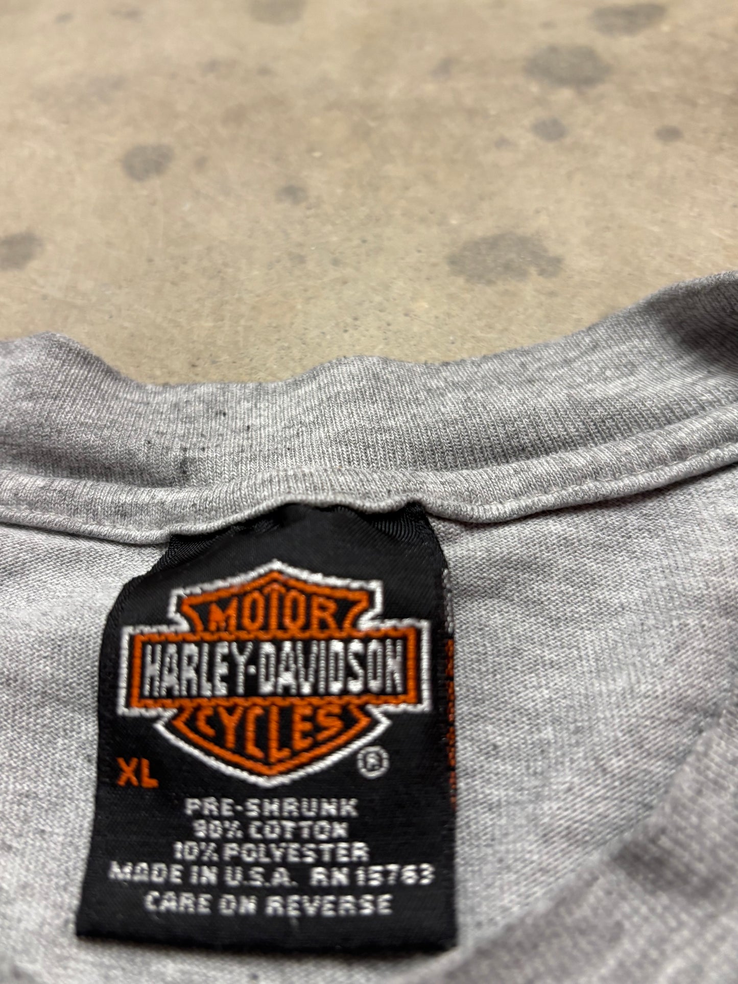 Vintage Harley Davidson blue flame long sleeve shirt size XL