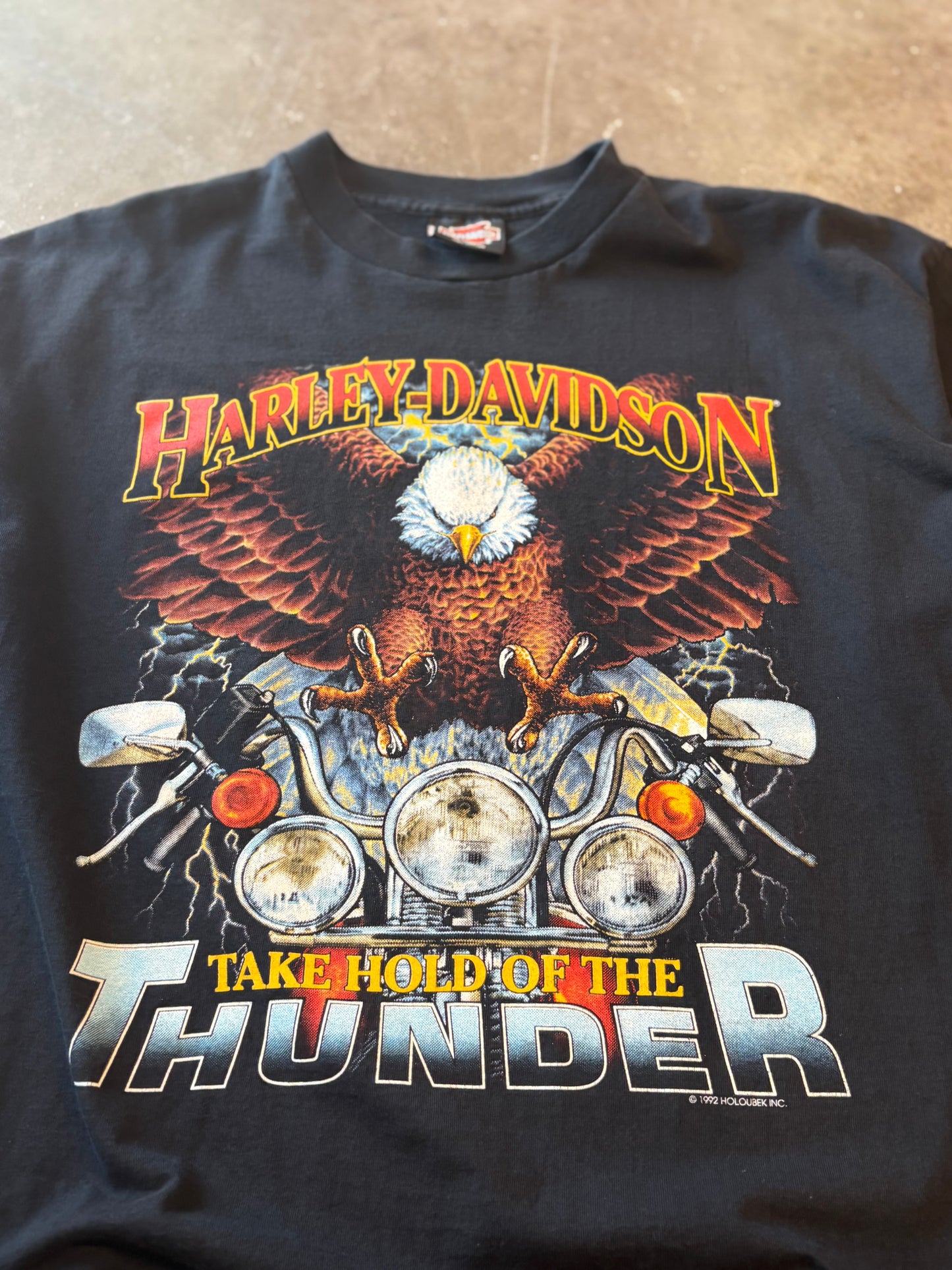 Vintage Harley Davidson Take Hold of the Thunder shirt size xl