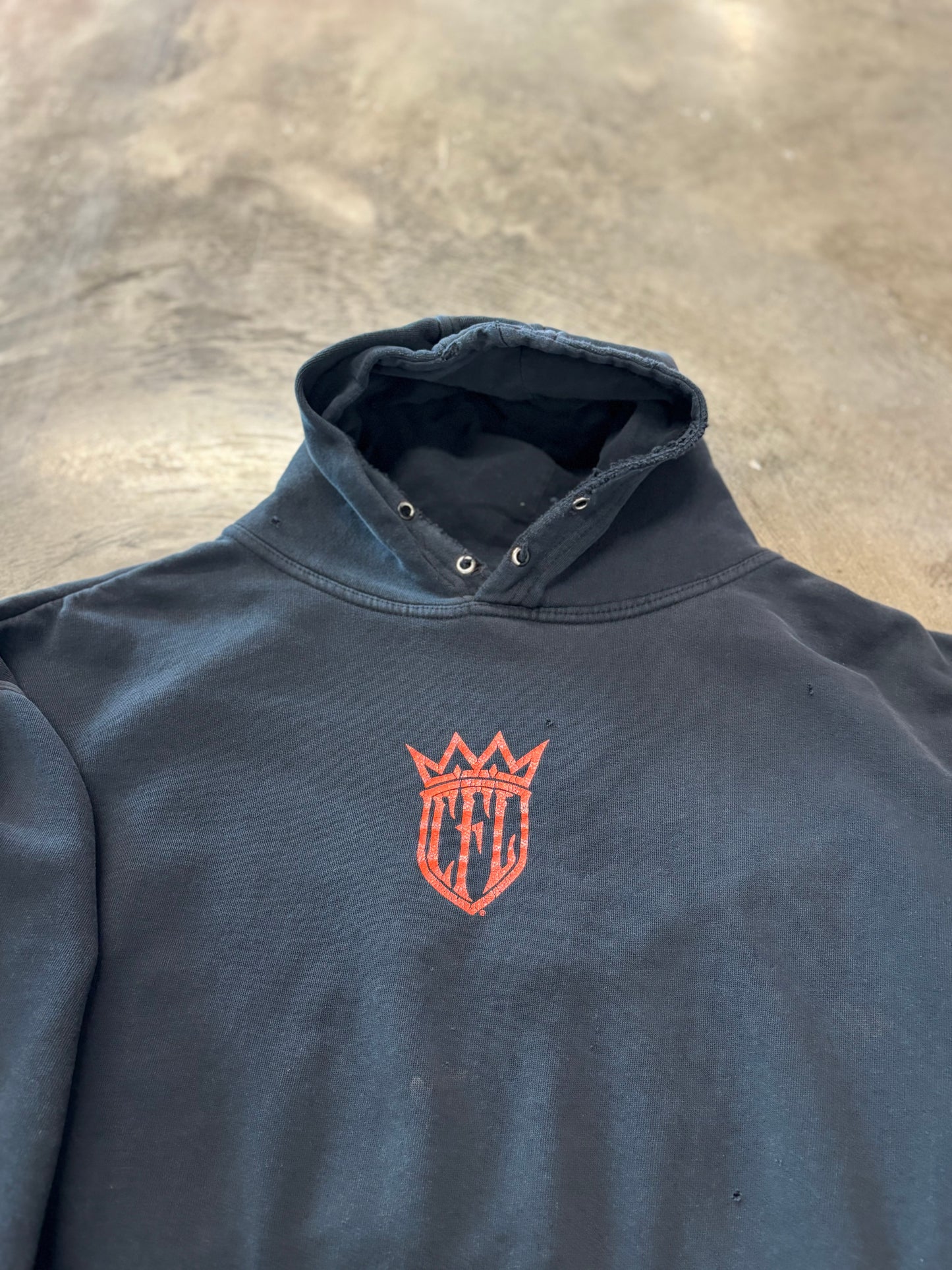 Vintage Boxy Thrashed West Coast choppers hoodie size large