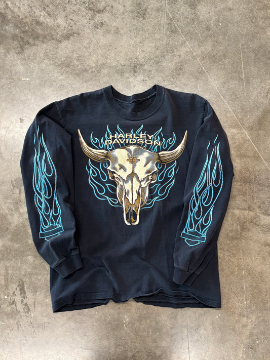 Vintage Harley Davidson Texas Long horn long sleeve size large