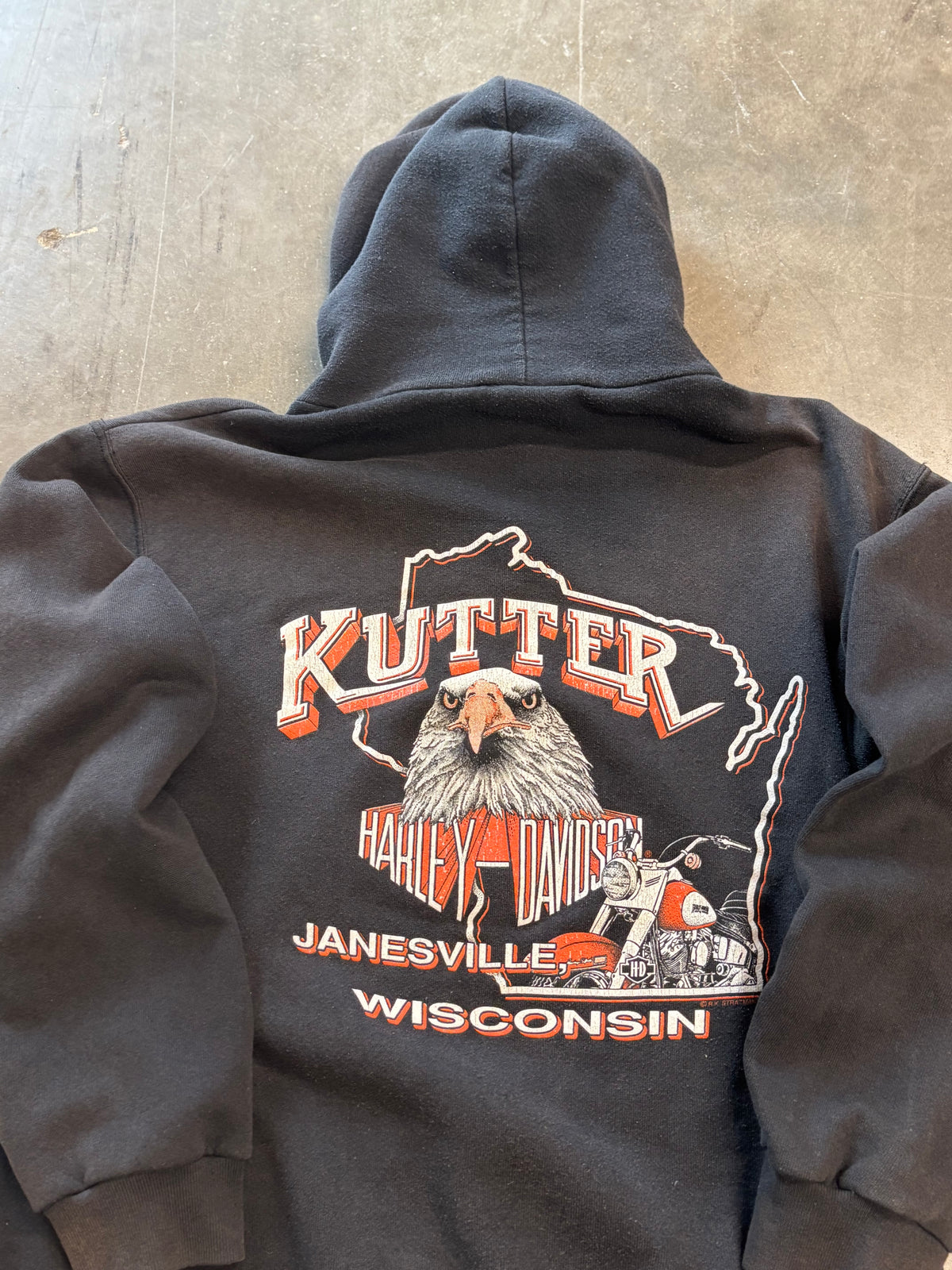 Vintage Real Steel zip up hoodie size large