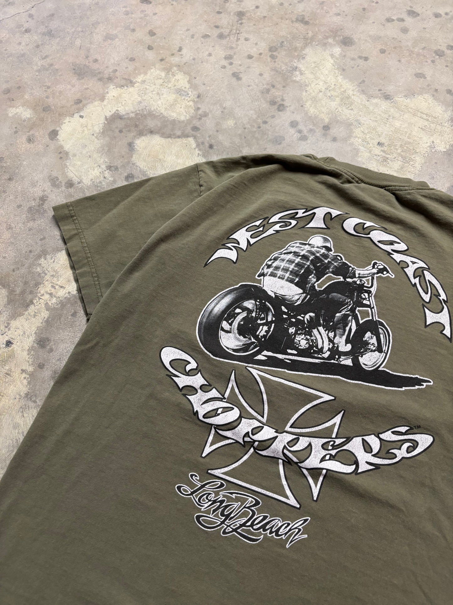 Vintage green West Coast Choppers shirt size large