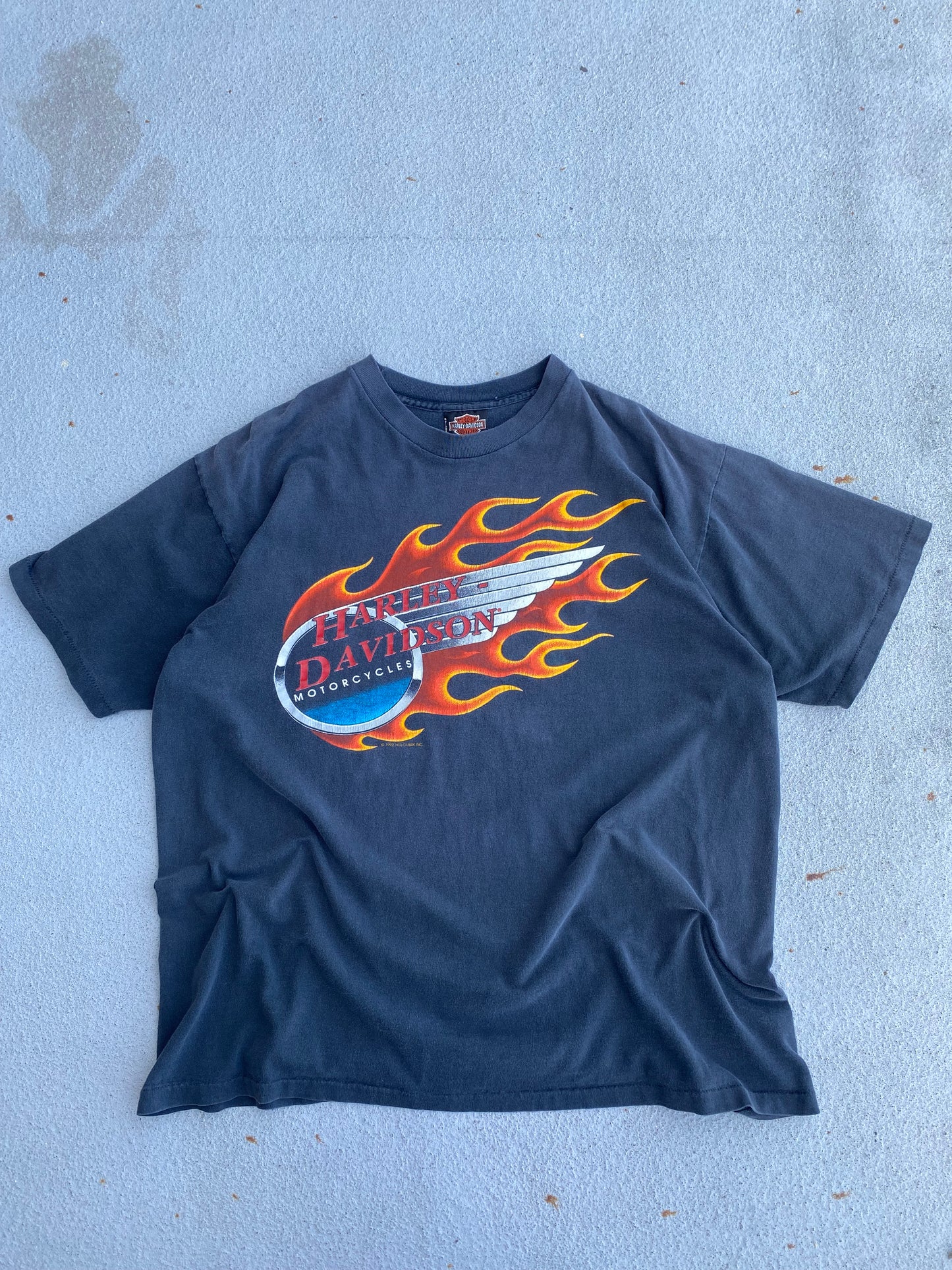 Vintage 1992 Harley Davidson Flame  shirt size XL