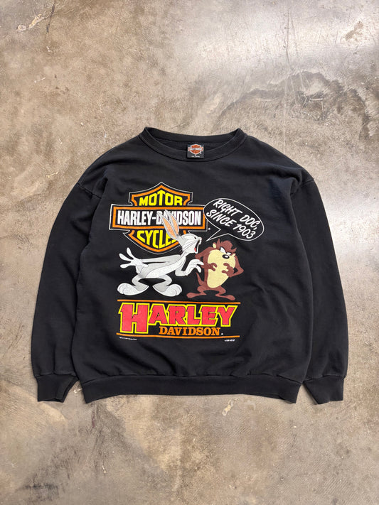 Vintage Harley Davidson looney tunes sweatshirt size large