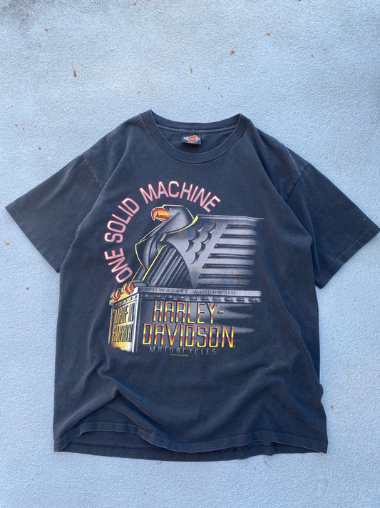 Vintage Harley One solid Machine shirt Size Large