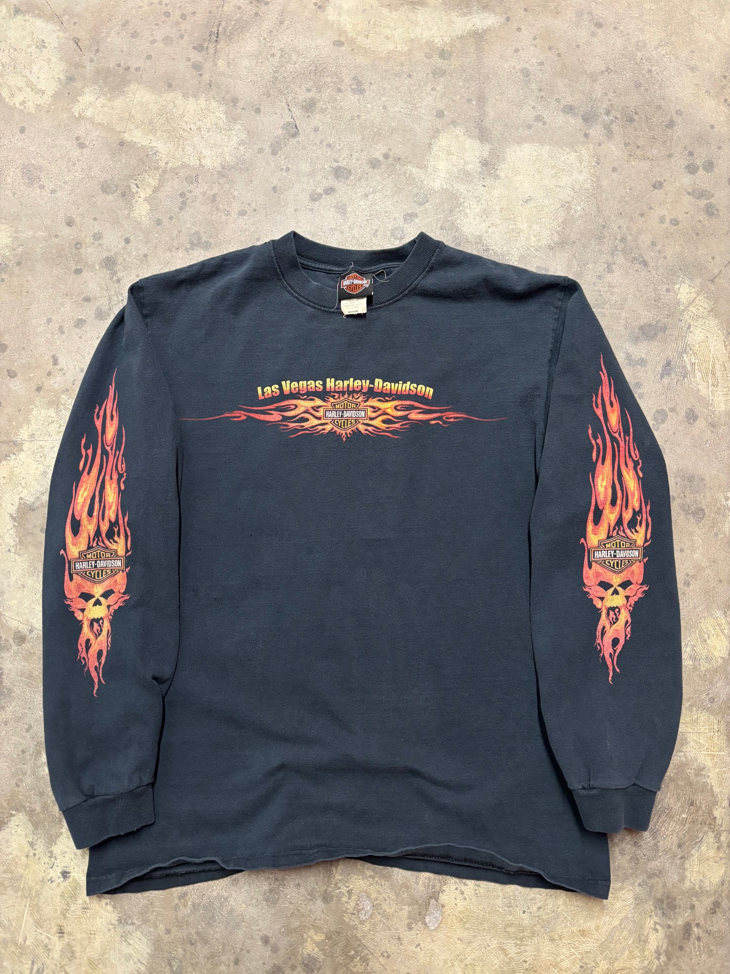 Vintage Harley Davidson Flame long sleeve shirt size medium