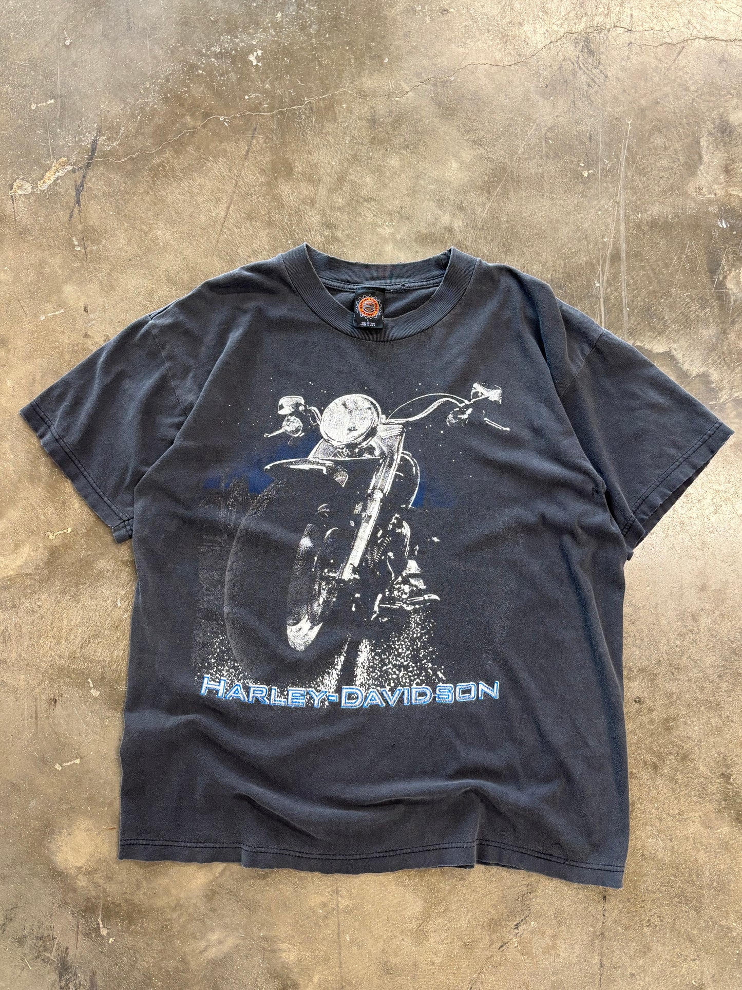 Vintage Harley Davidson faded bike shirt size large