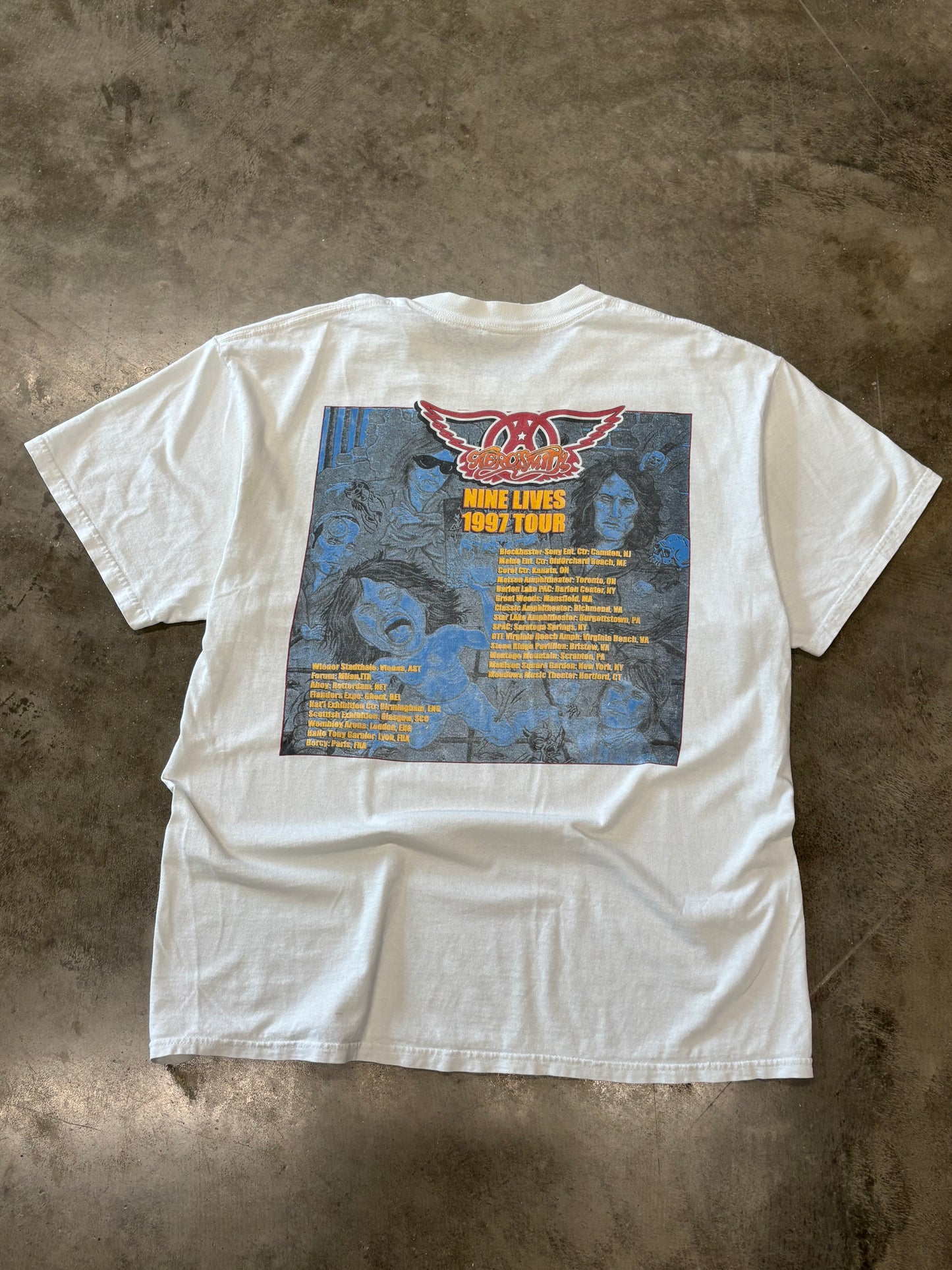 Vintage Aerosmith nine lives shirt size xl